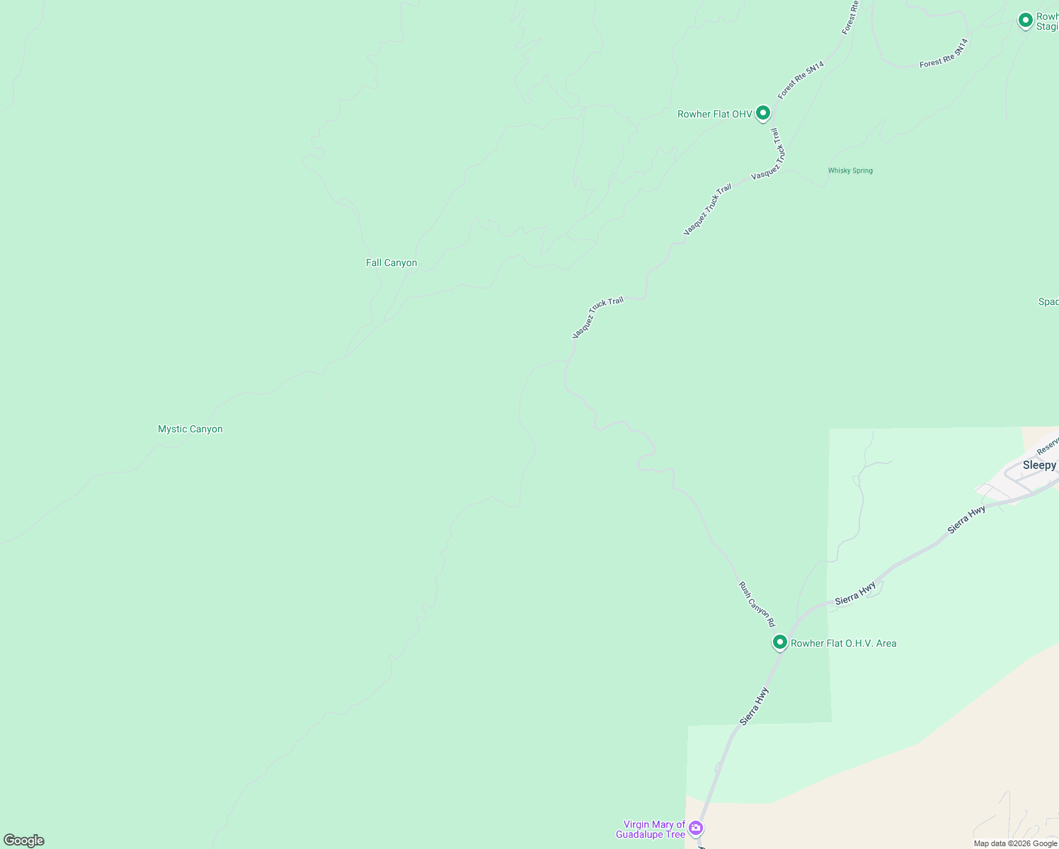 map of restaurants, bars, coffee shops, grocery stores, and more near Vasquez Truck Trail in Santa Clarita
