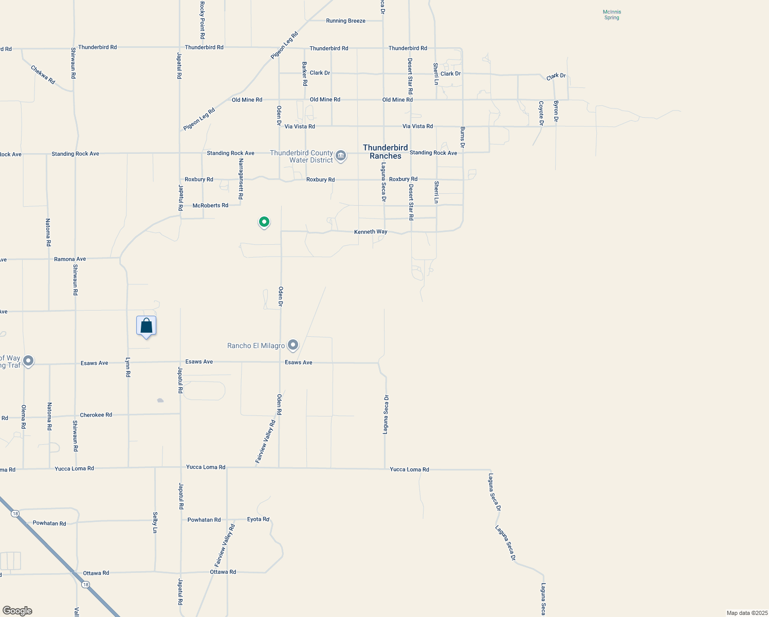 map of restaurants, bars, coffee shops, grocery stores, and more near Laguna Seca Drive in Apple Valley