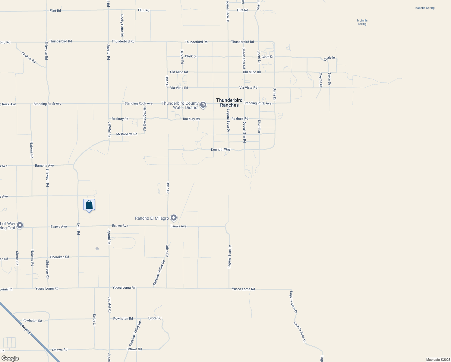 map of restaurants, bars, coffee shops, grocery stores, and more near 14310 Laguna Seca Drive in Apple Valley