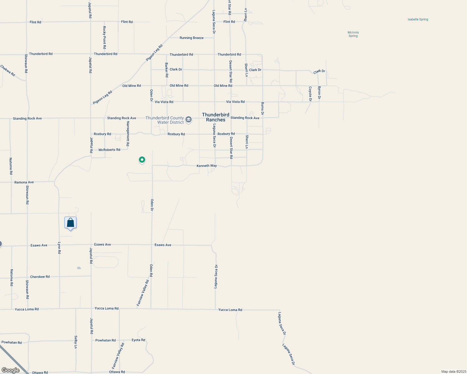 map of restaurants, bars, coffee shops, grocery stores, and more near 14445 Desert Star Road in Apple Valley