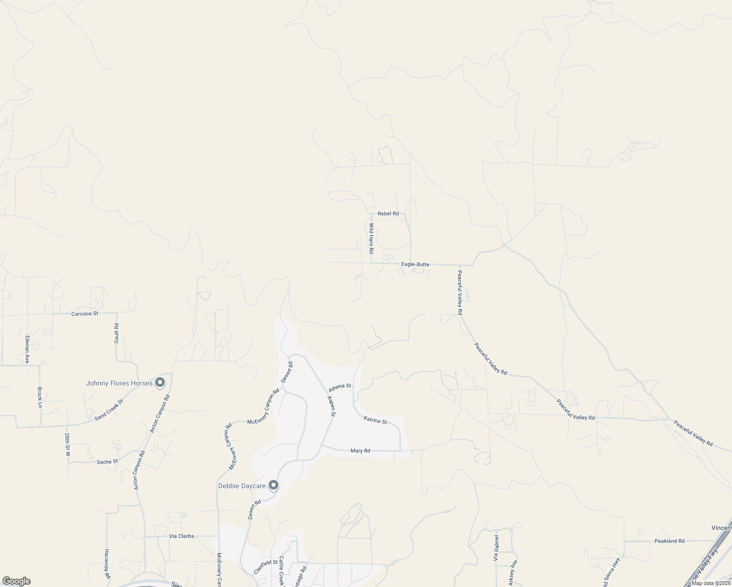 map of restaurants, bars, coffee shops, grocery stores, and more near 34848 Wild Hare Road in Palmdale