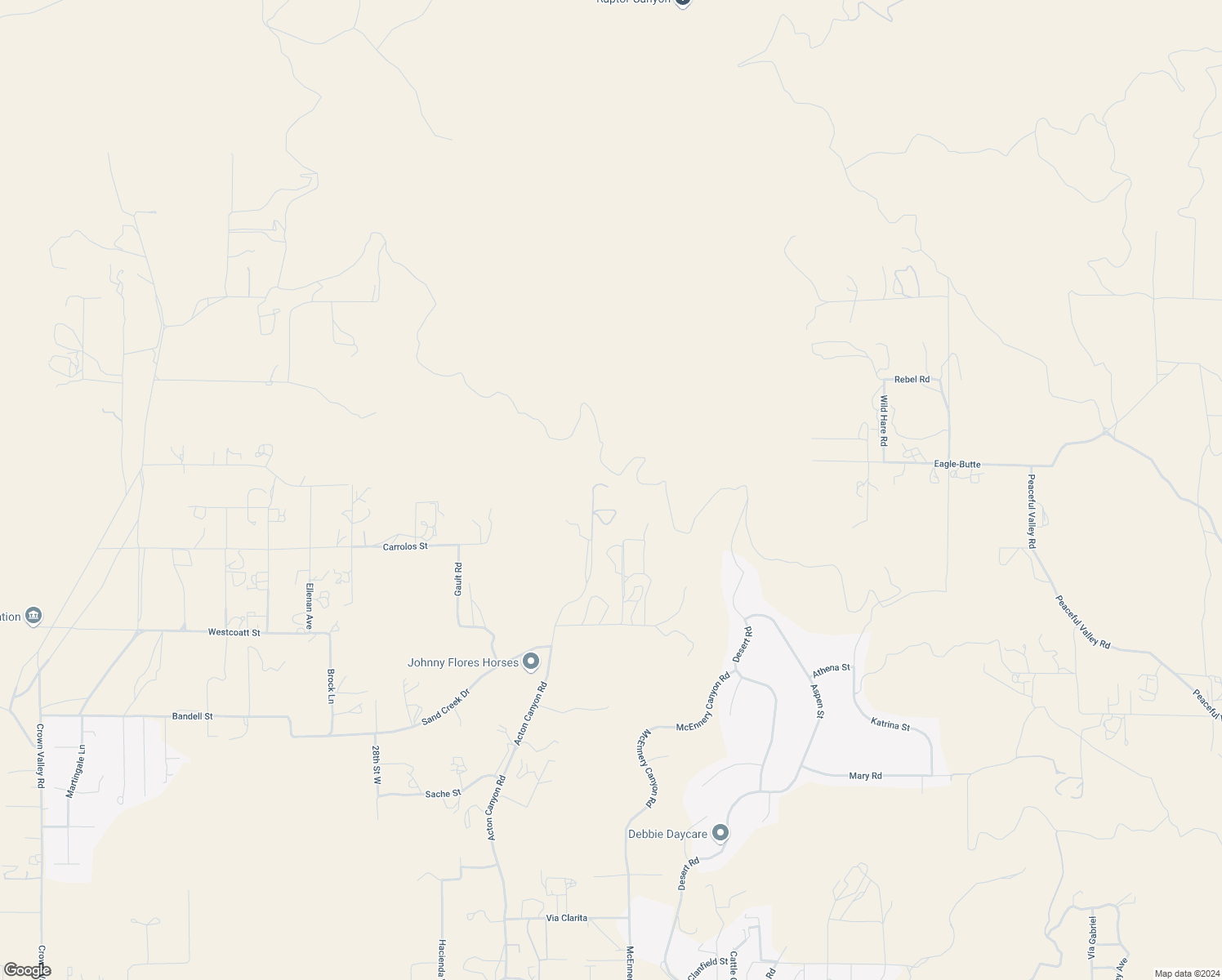 map of restaurants, bars, coffee shops, grocery stores, and more near 34910 Acton Canyon Road in Acton