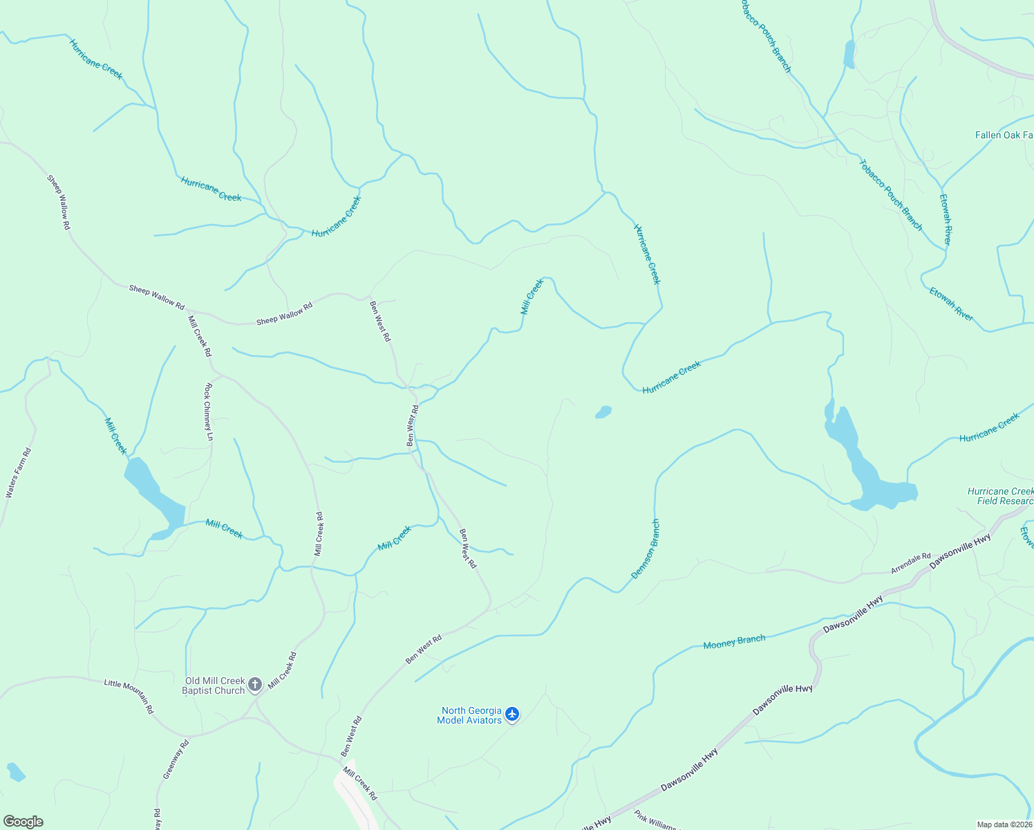 map of restaurants, bars, coffee shops, grocery stores, and more near 212 Lee Mashburn Road in Dahlonega
