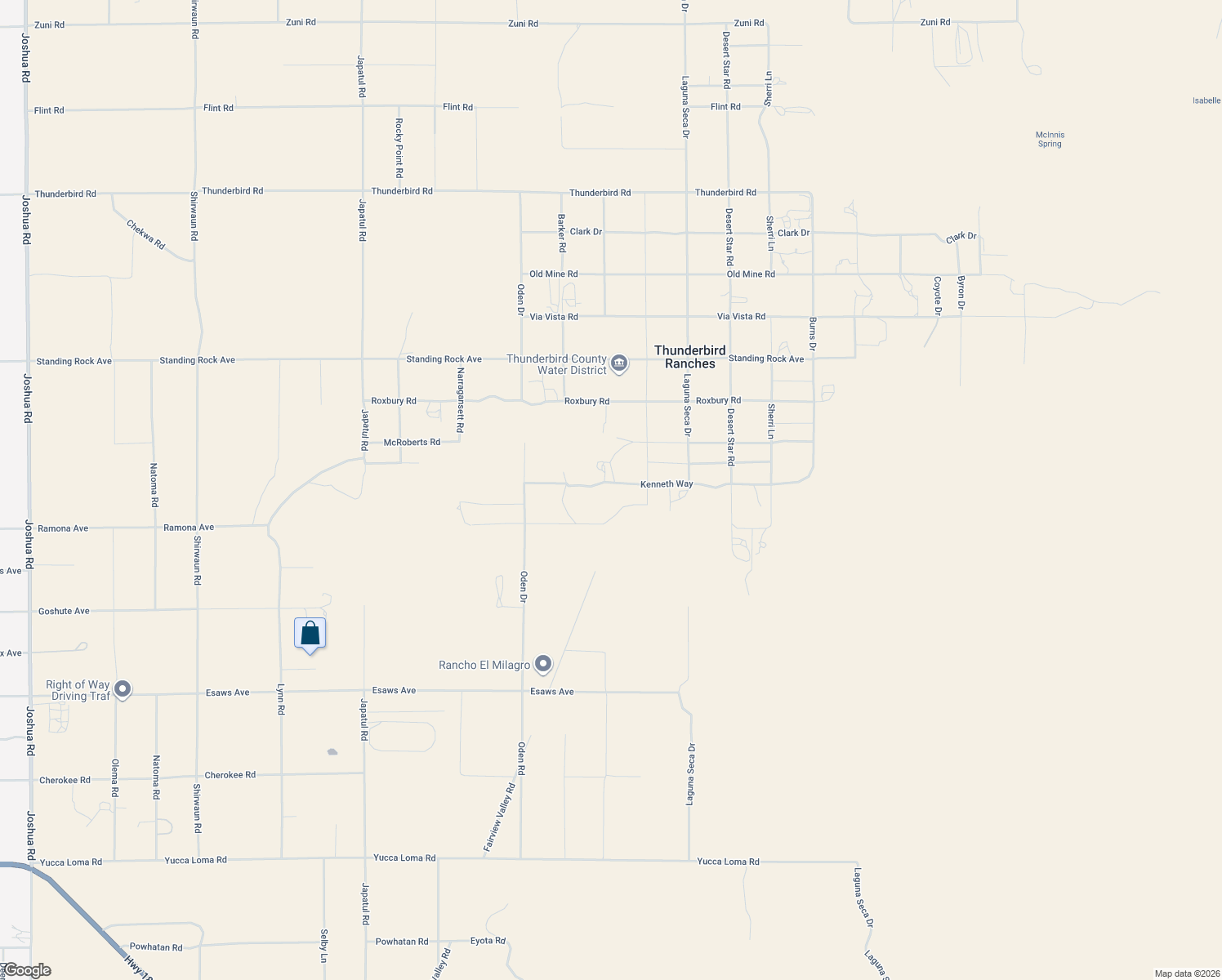 map of restaurants, bars, coffee shops, grocery stores, and more near 24727 Kenneth Way in Apple Valley