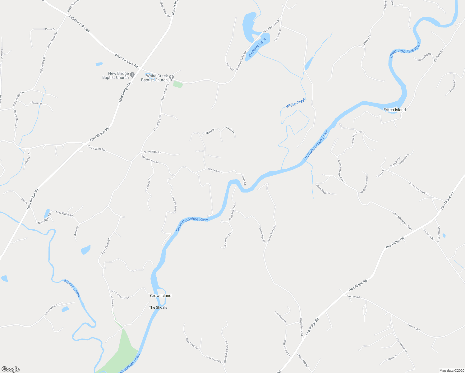 map of restaurants, bars, coffee shops, grocery stores, and more near 125 River Run Trail in Cornelia