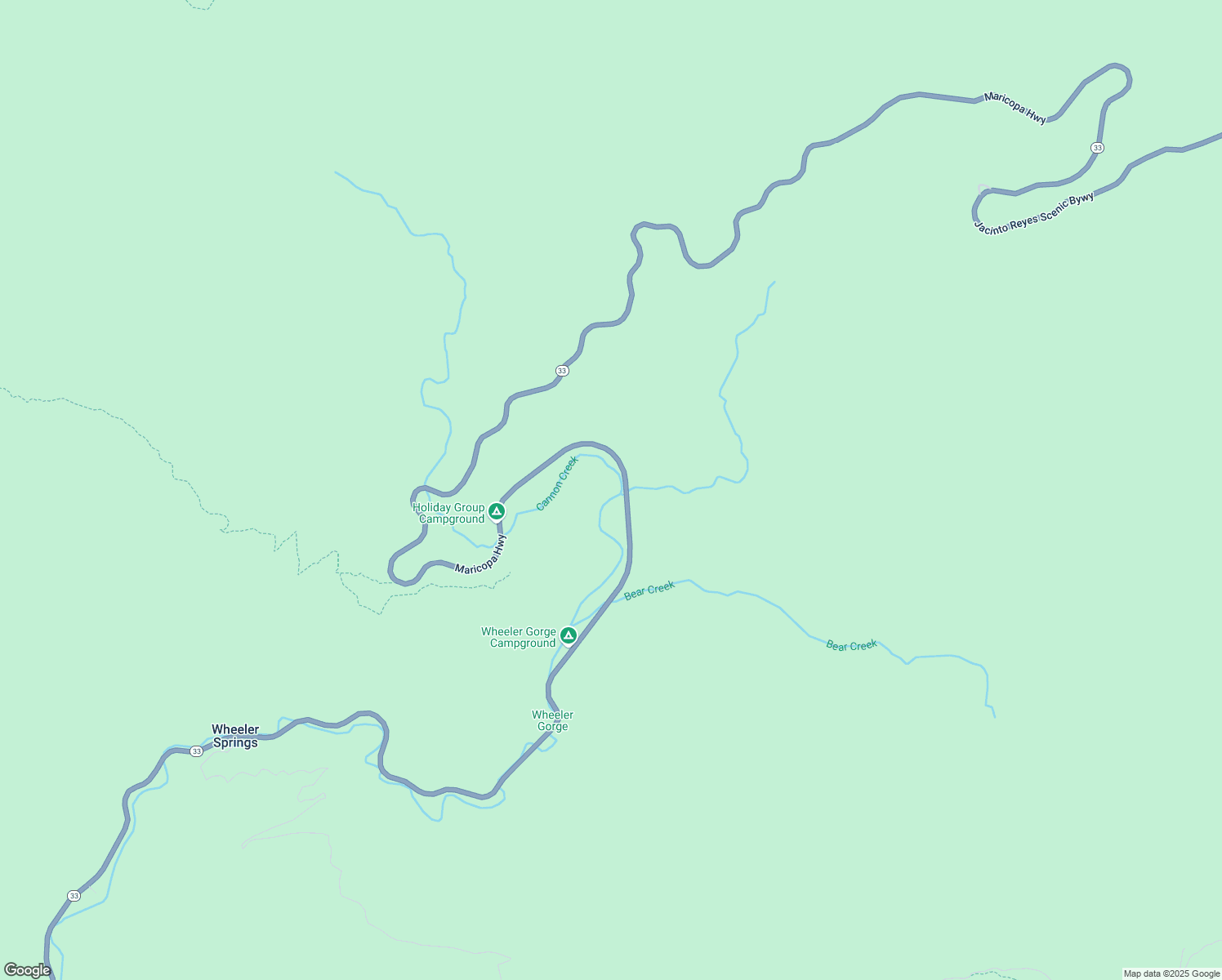 map of restaurants, bars, coffee shops, grocery stores, and more near 17067-17073 Maricopa Highway in Ojai