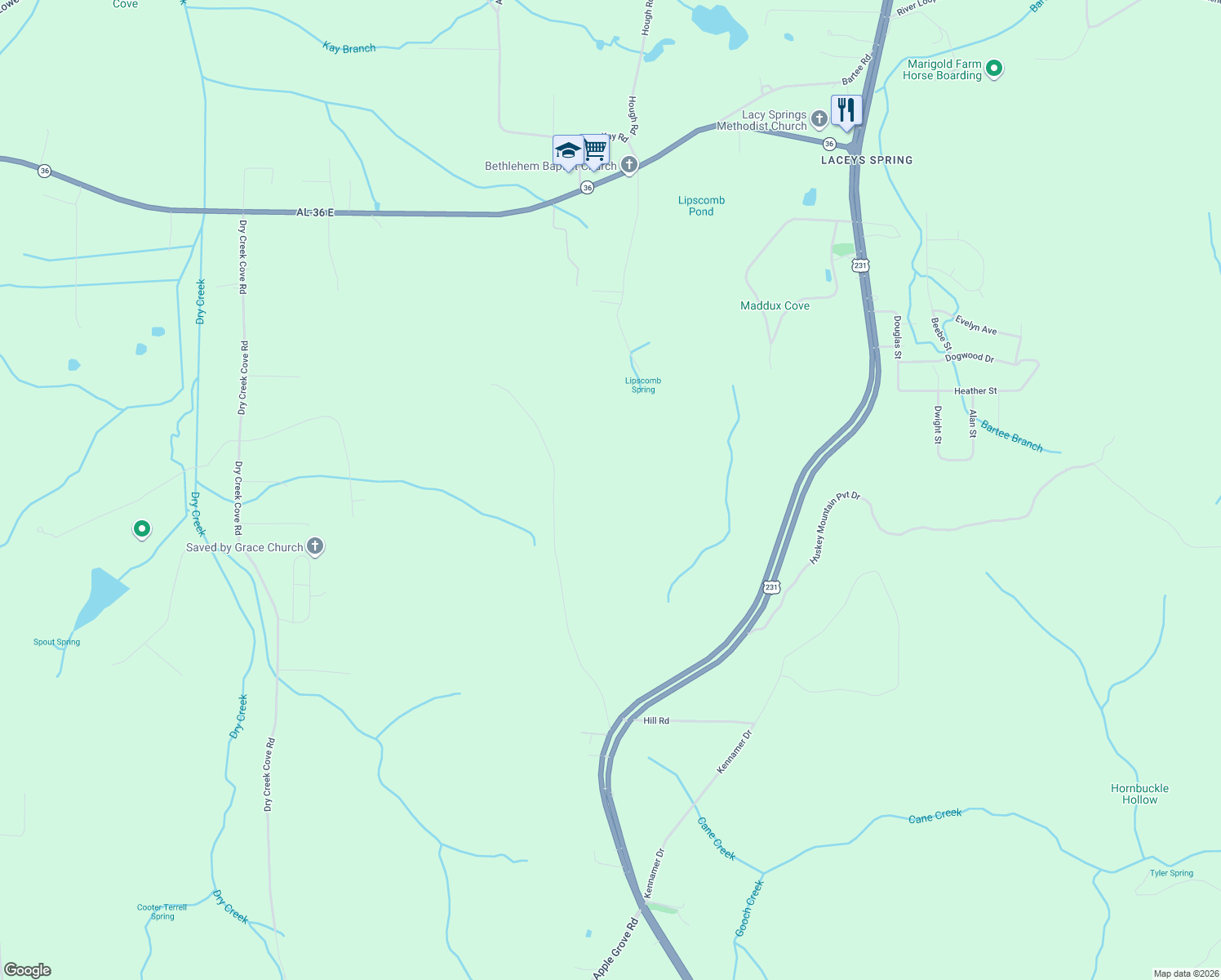 map of restaurants, bars, coffee shops, grocery stores, and more near 111 Bell Point Road in Union Grove