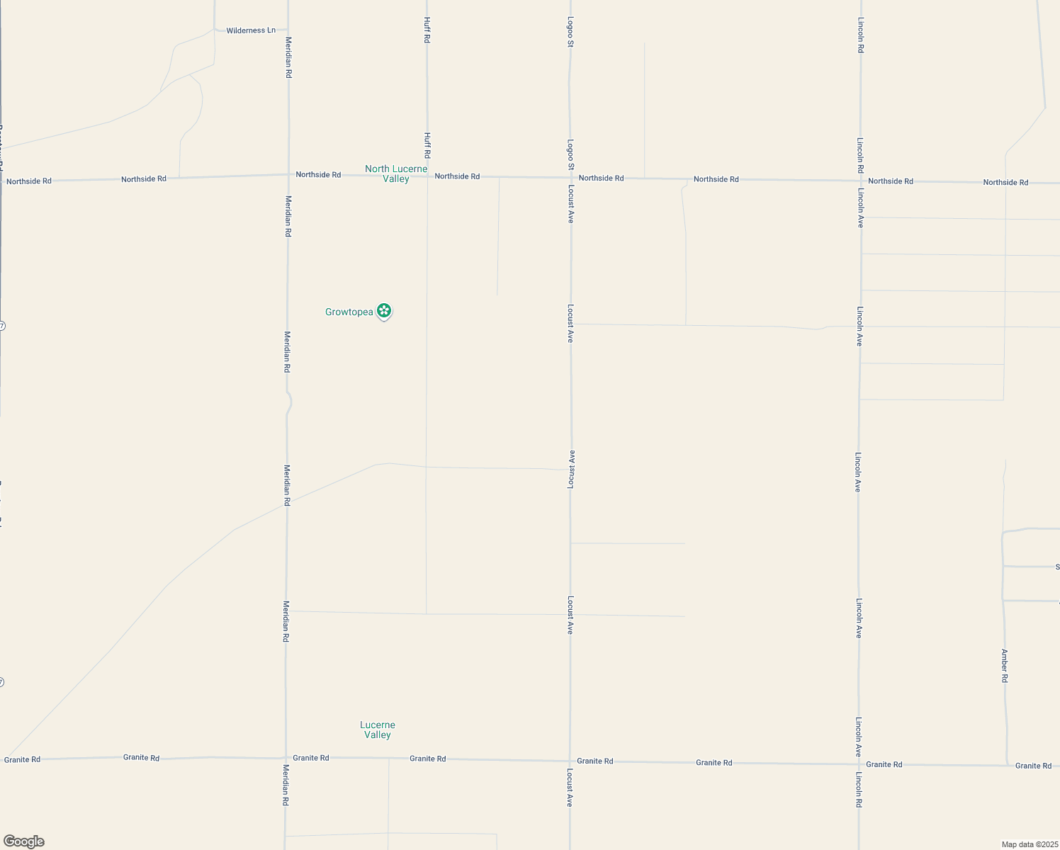 map of restaurants, bars, coffee shops, grocery stores, and more near 14588 Locust Avenue in Lucerne Valley