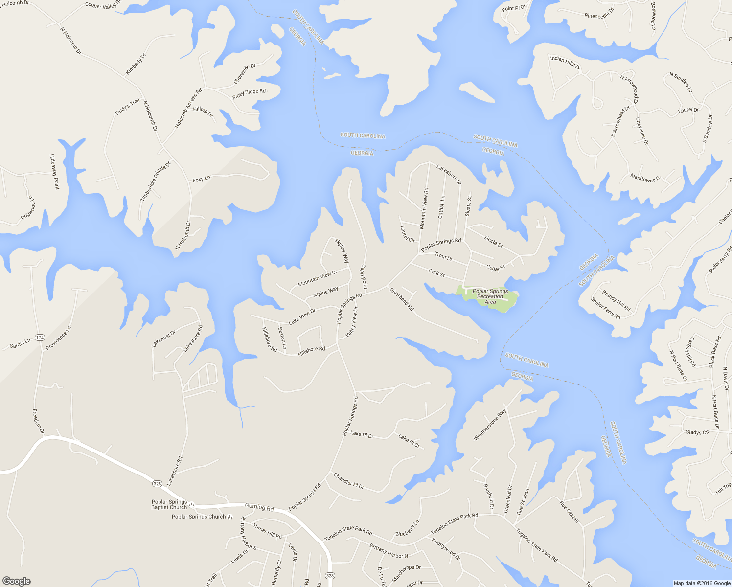 map of restaurants, bars, coffee shops, grocery stores, and more near 419 Capri Point in Lavonia