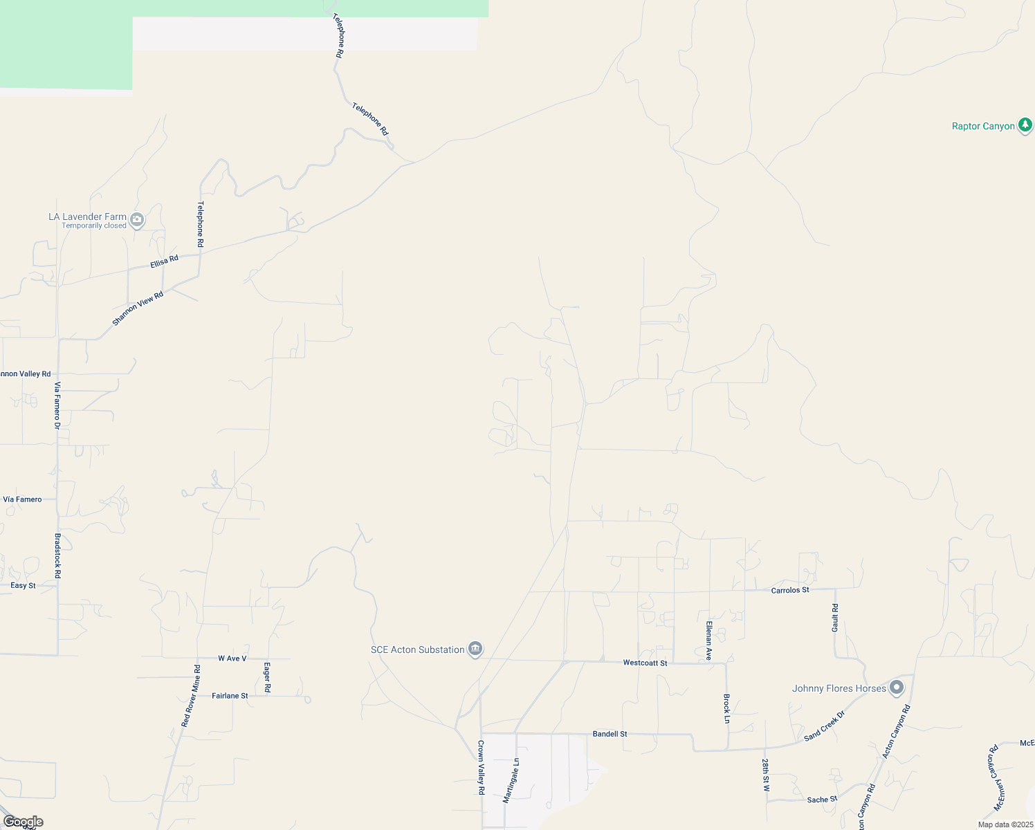 map of restaurants, bars, coffee shops, grocery stores, and more near Larchfork Road in Los Angeles County