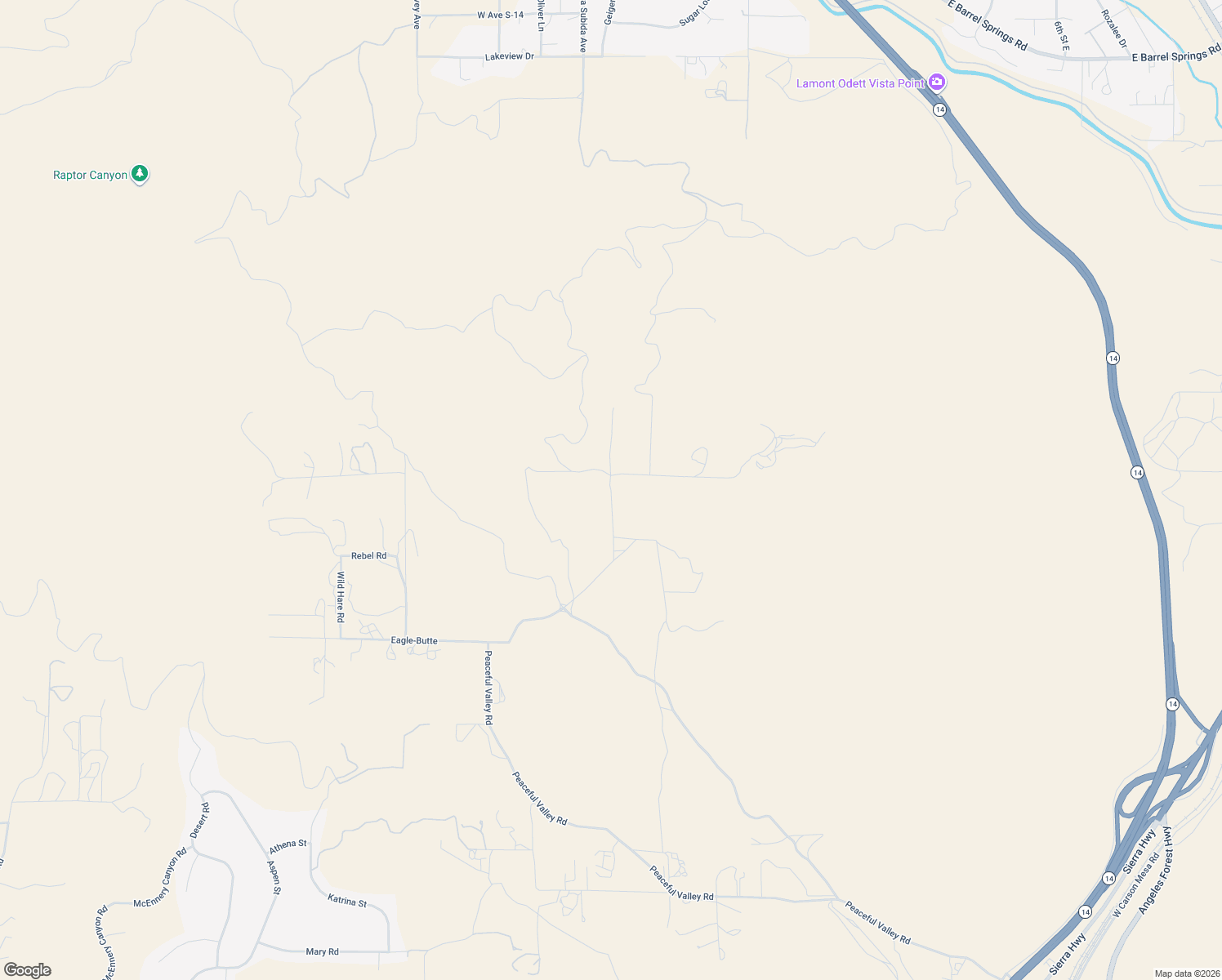 map of restaurants, bars, coffee shops, grocery stores, and more near 0 Tuckerway Ranch Road in Palmdale