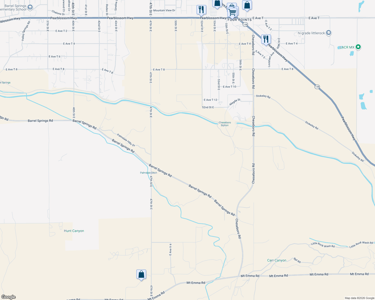 map of restaurants, bars, coffee shops, grocery stores, and more near in Los Angeles County