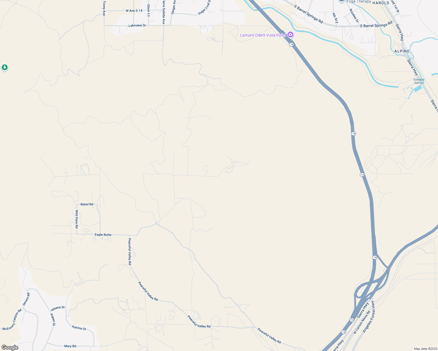 map of restaurants, bars, coffee shops, grocery stores, and more near 157 West Avenue U in Palmdale