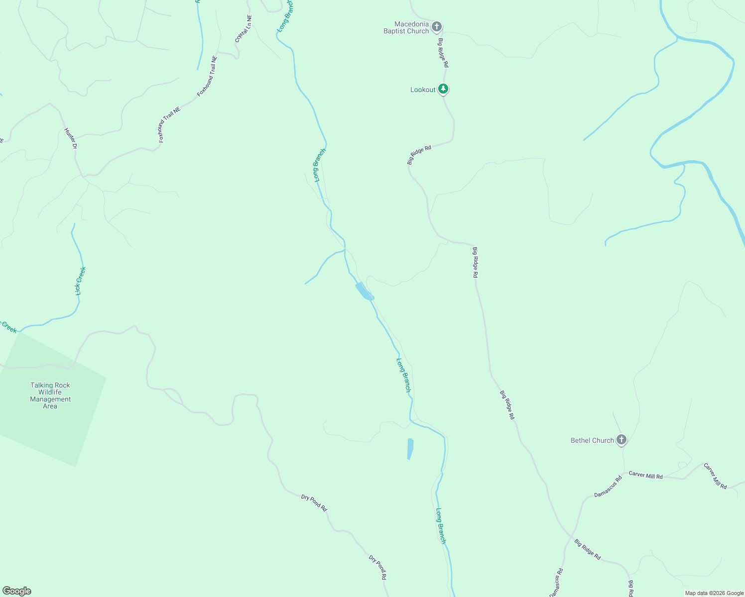 map of restaurants, bars, coffee shops, grocery stores, and more near 2481 Long Branch Road in Ranger