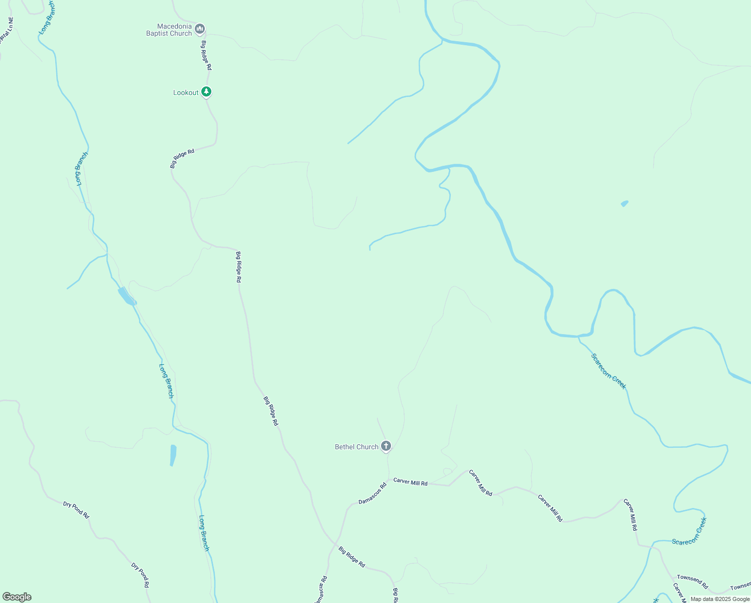 map of restaurants, bars, coffee shops, grocery stores, and more near 651 Bethel Road in Talking Rock