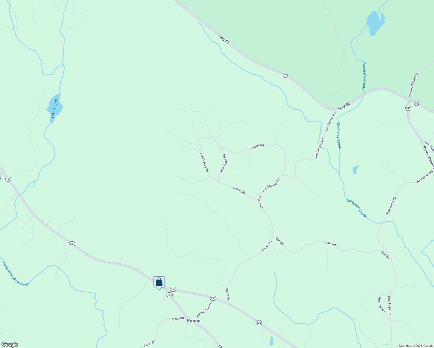 map of restaurants, bars, coffee shops, grocery stores, and more near 51 April Trace Road in Dawsonville