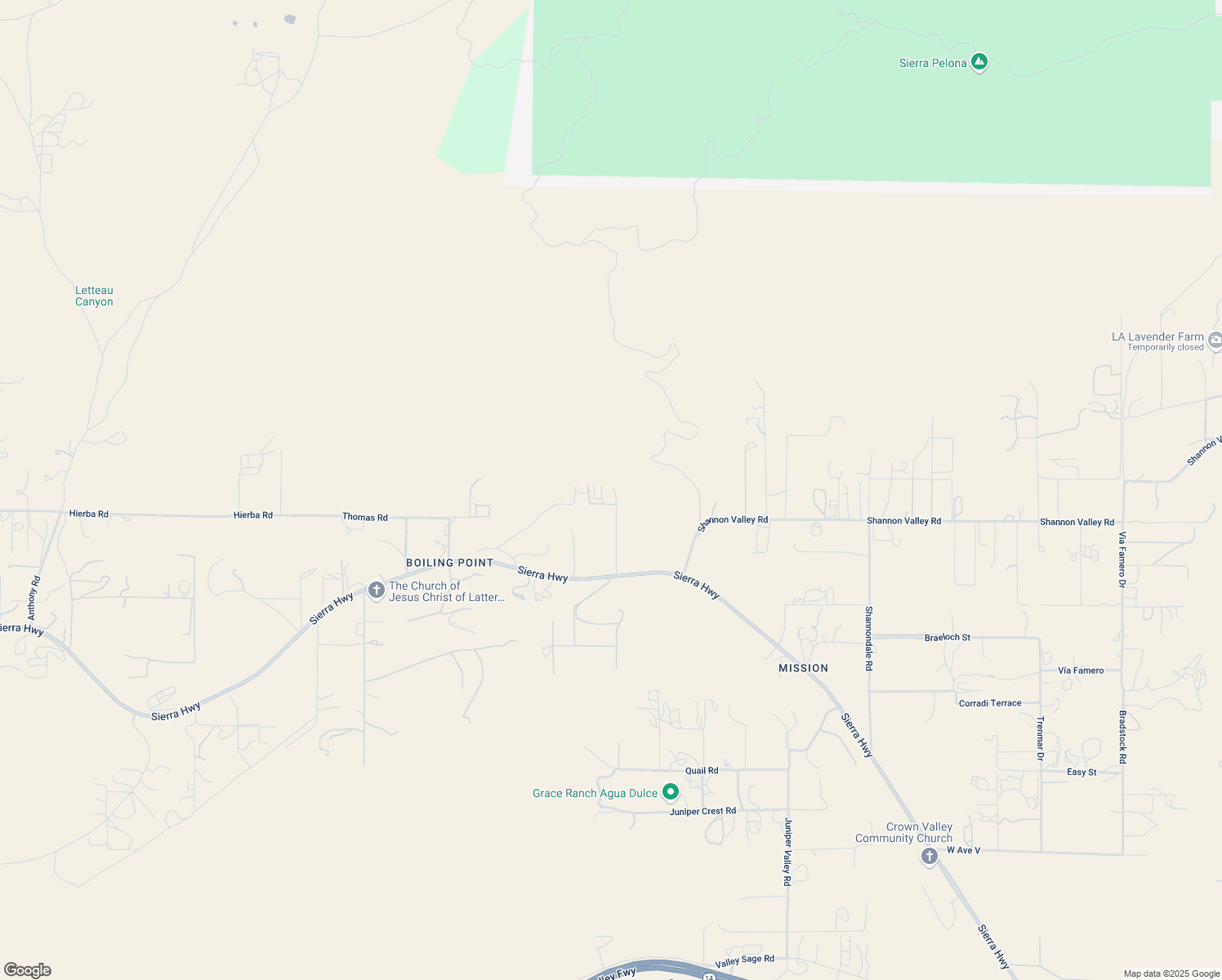 map of restaurants, bars, coffee shops, grocery stores, and more near 6801 Sierra Highway in Santa Clarita