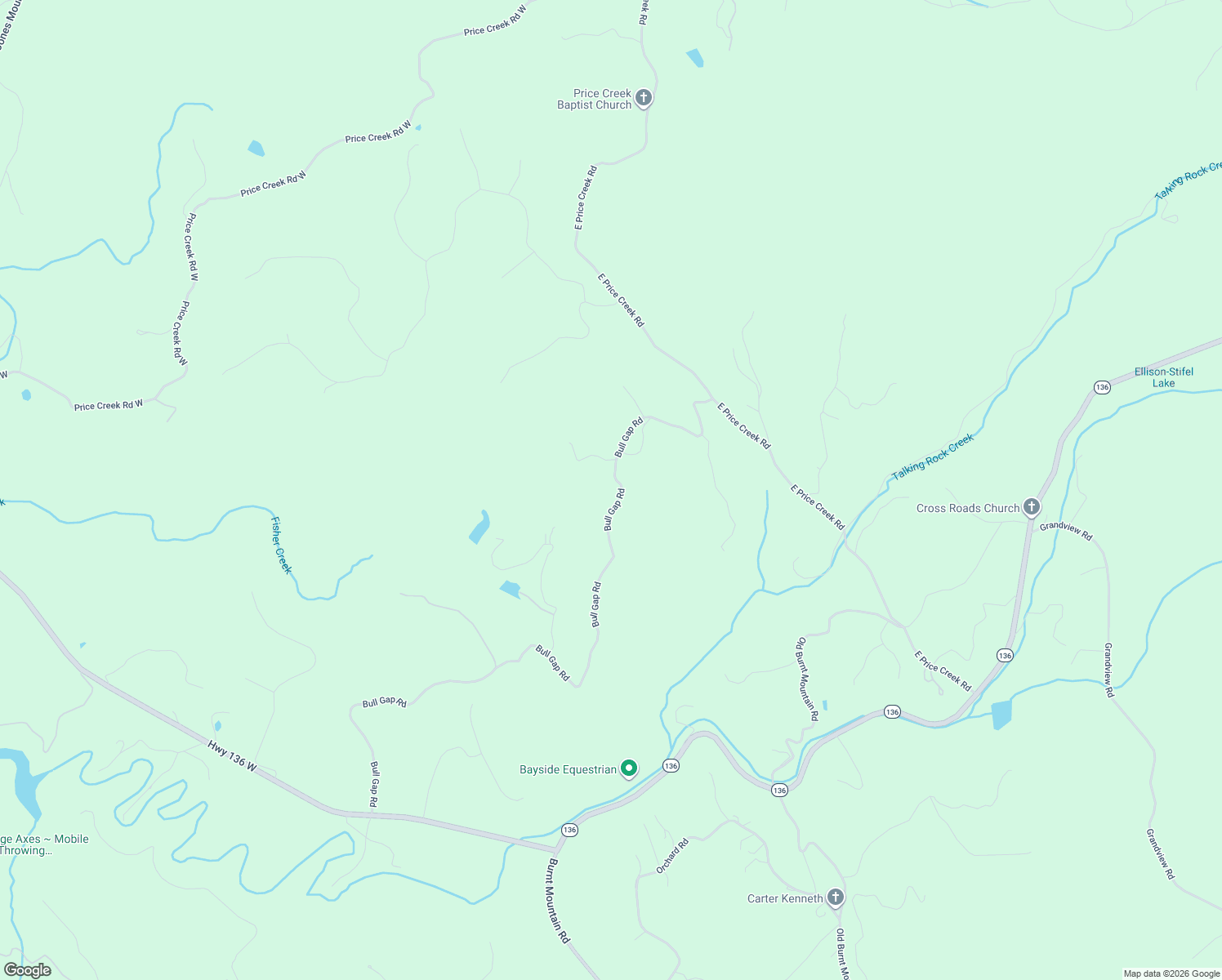 map of restaurants, bars, coffee shops, grocery stores, and more near 35 Blueberry Road in Jasper