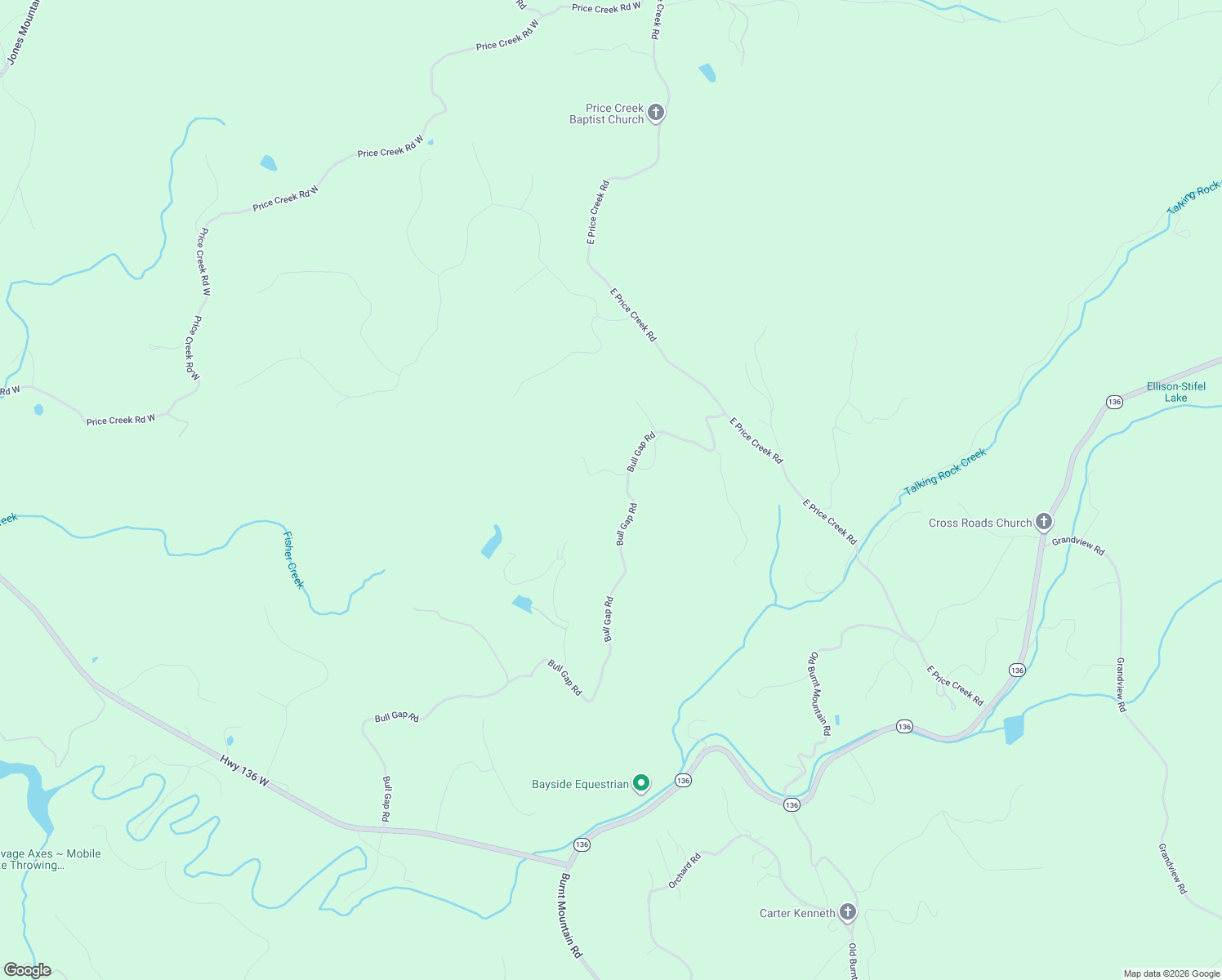 map of restaurants, bars, coffee shops, grocery stores, and more near 35 Blueberry Road in Jasper