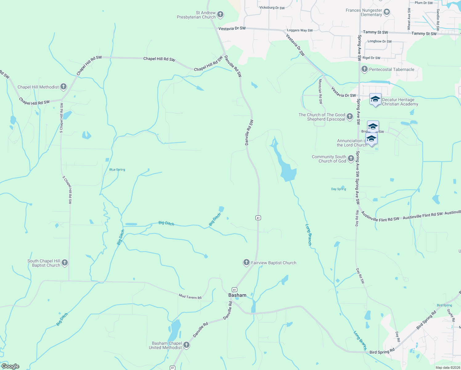 map of restaurants, bars, coffee shops, grocery stores, and more near 4019 San Souci Cave Road in Decatur