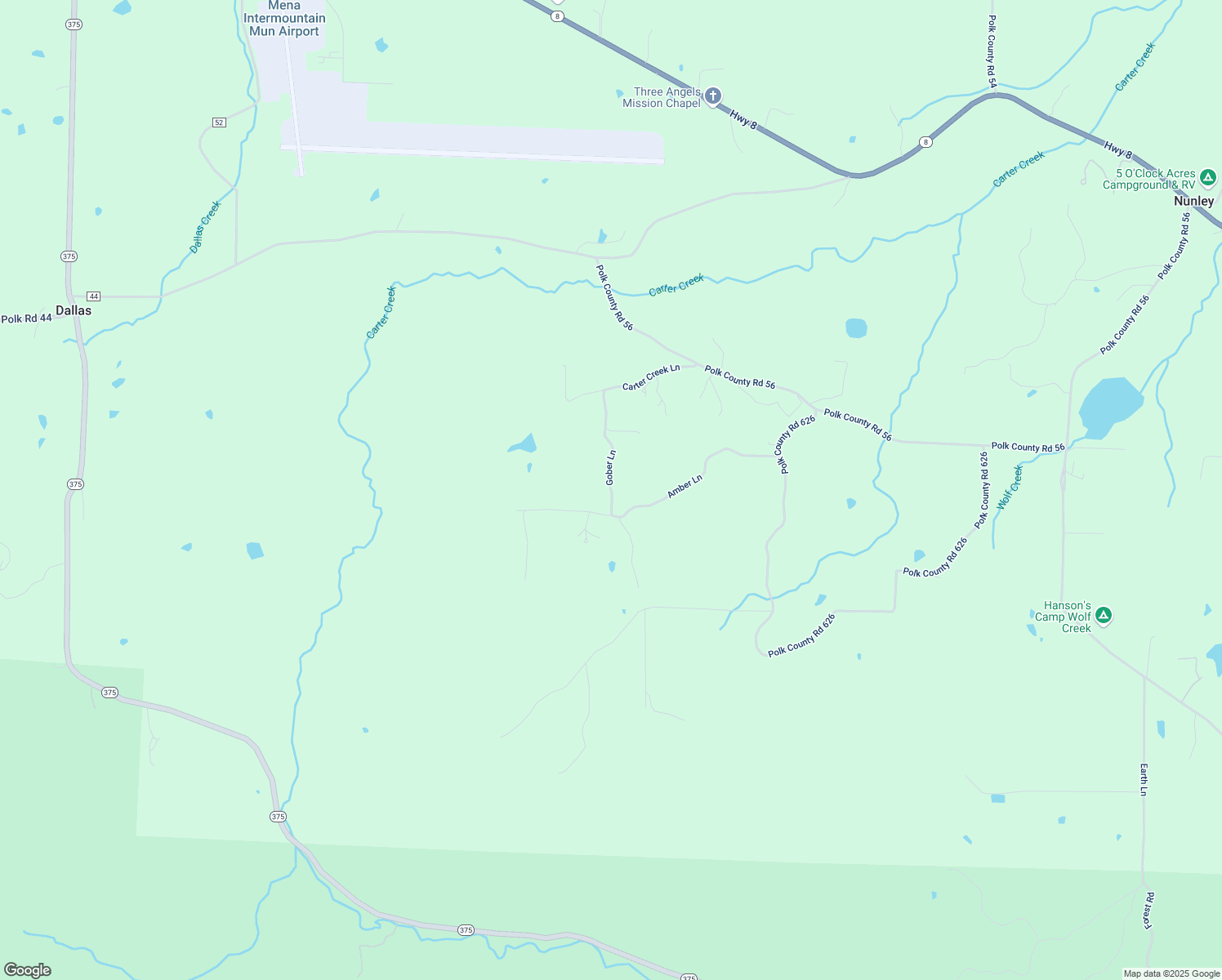 map of restaurants, bars, coffee shops, grocery stores, and more near 124 Gober Lane in Mena