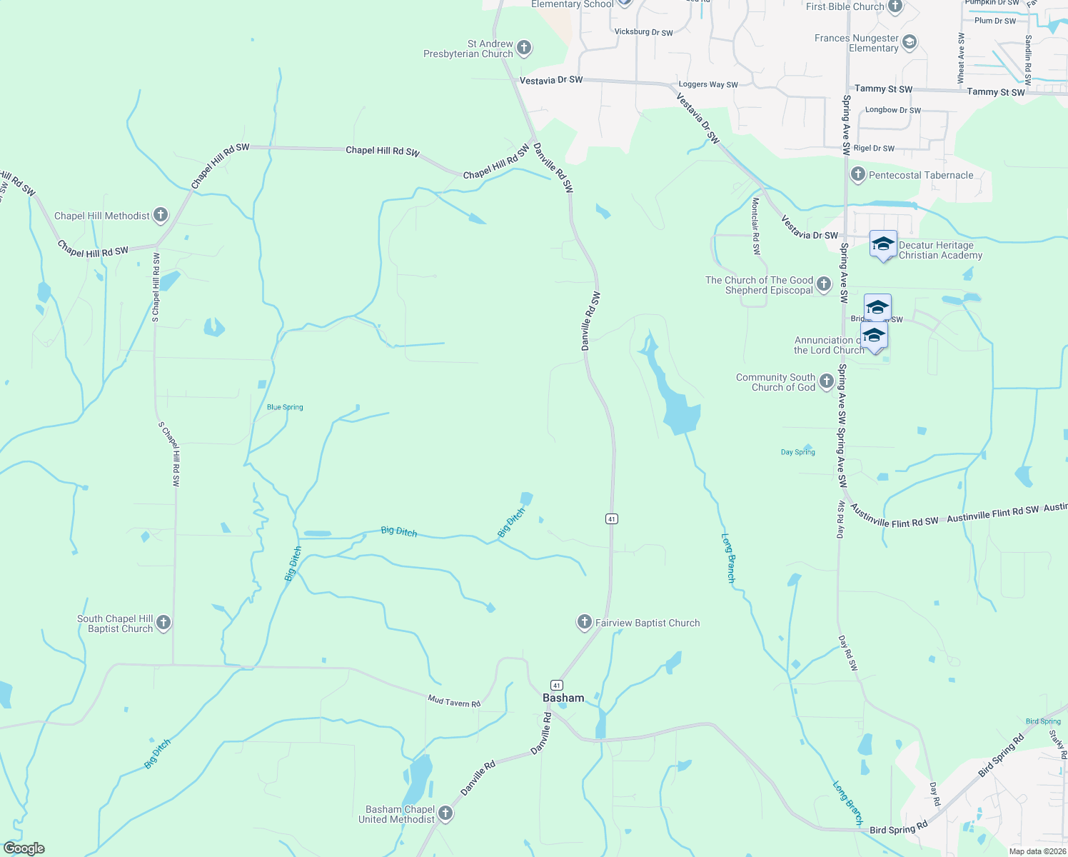 map of restaurants, bars, coffee shops, grocery stores, and more near 4019 San Souci Cave Road in Decatur