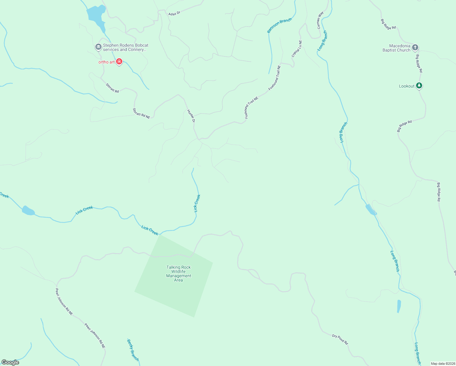 map of restaurants, bars, coffee shops, grocery stores, and more near 1344 Hunter Drive in Ranger