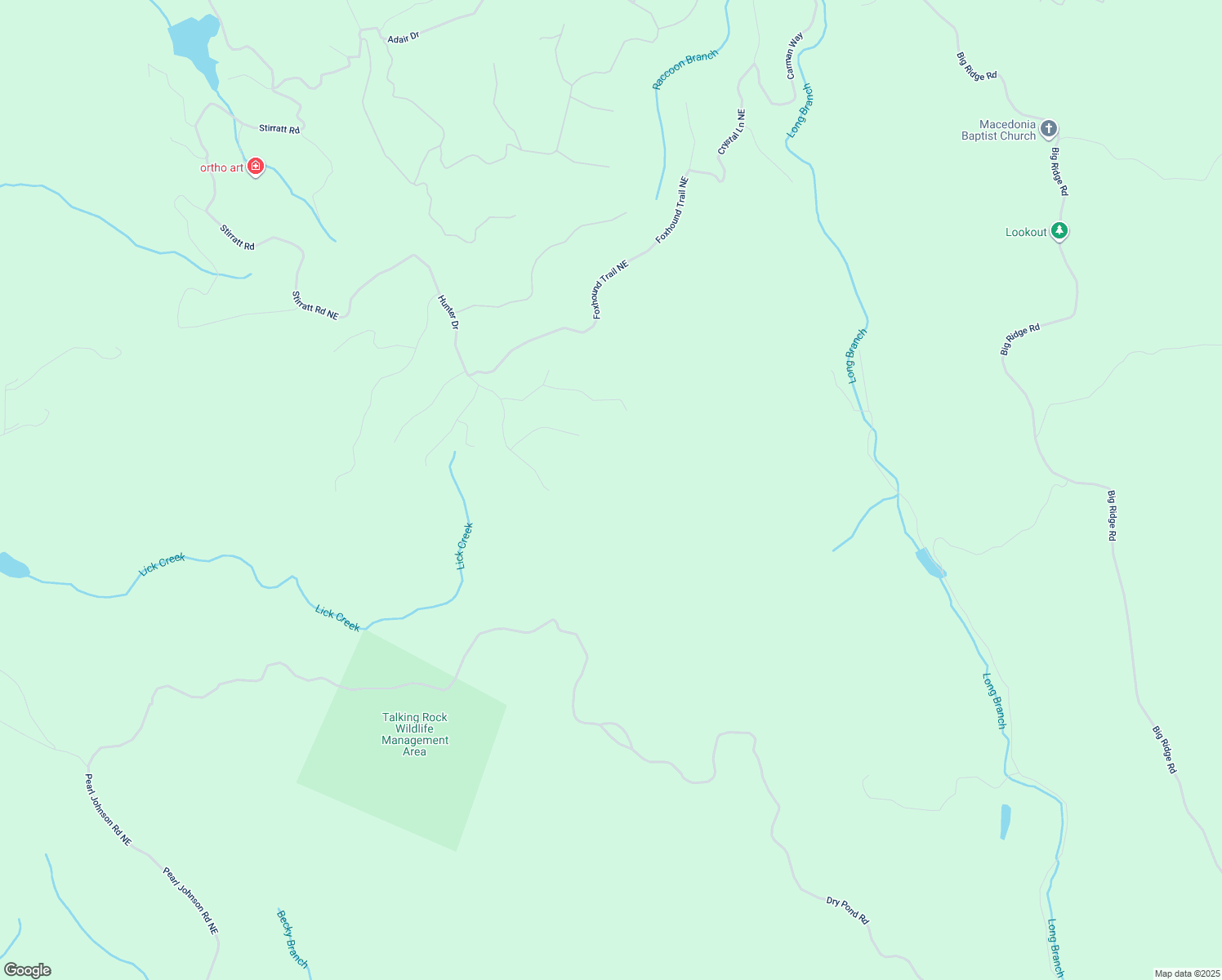 map of restaurants, bars, coffee shops, grocery stores, and more near 265 Whispering Pines in Ranger