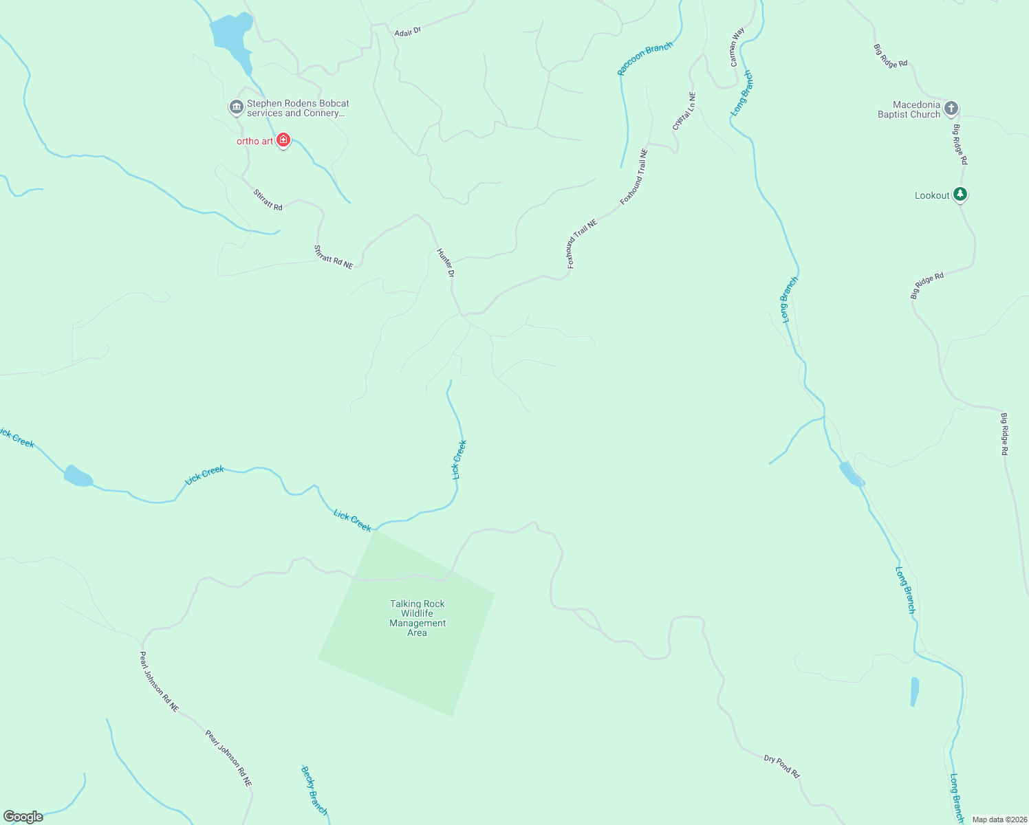 map of restaurants, bars, coffee shops, grocery stores, and more near 1344 Hunter Drive in Ranger