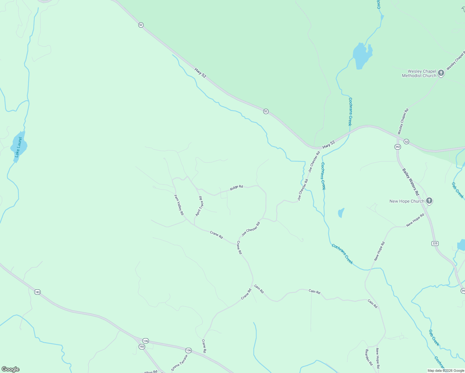 map of restaurants, bars, coffee shops, grocery stores, and more near 462 Ridge Road in Dawsonville