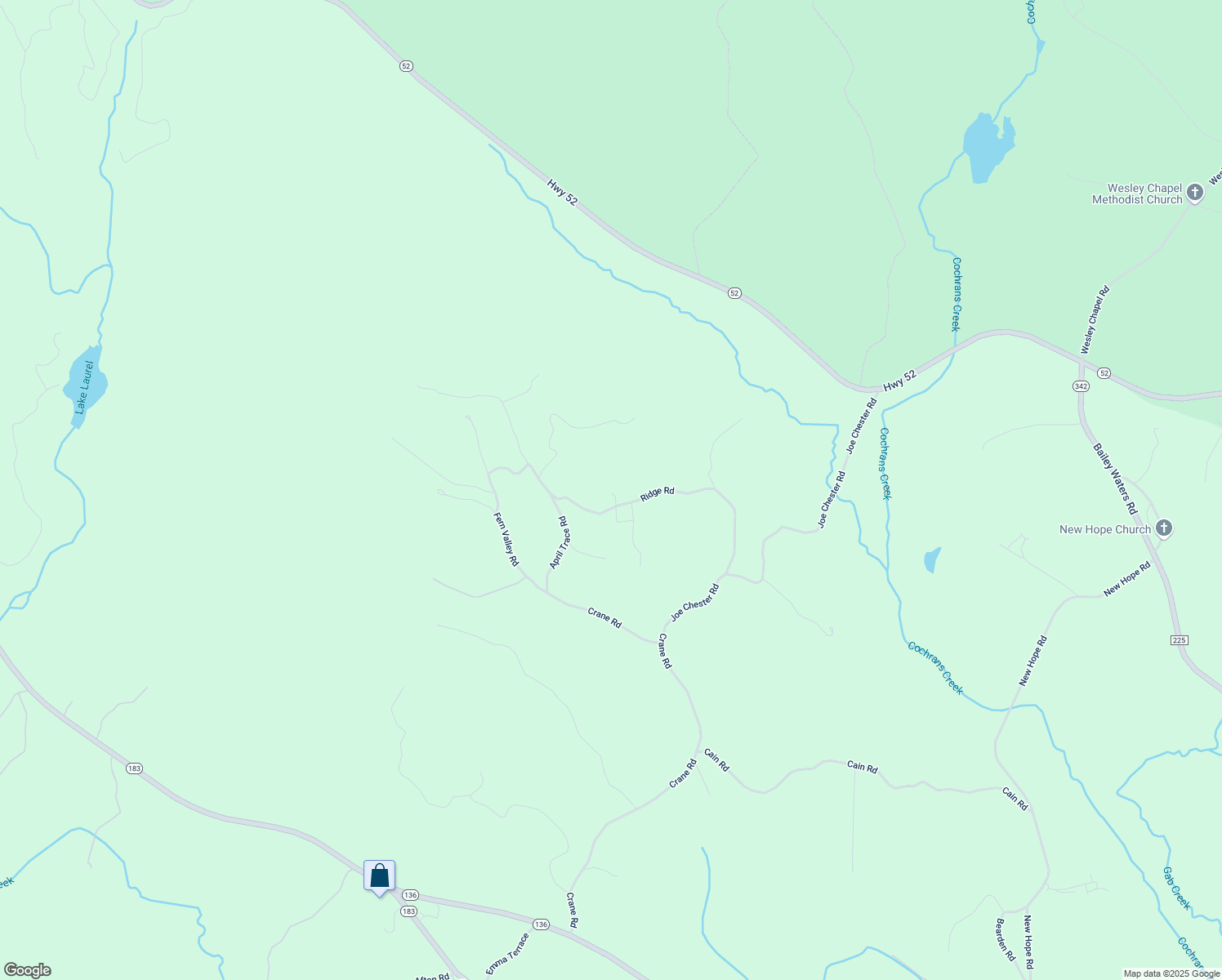 map of restaurants, bars, coffee shops, grocery stores, and more near 590 Ridge Road in Dawsonville