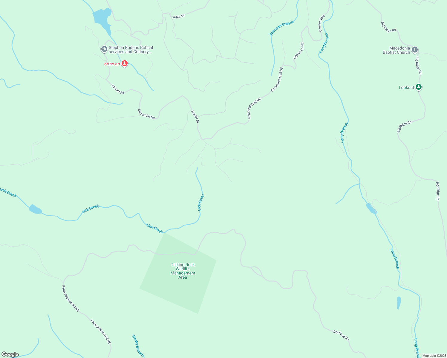 map of restaurants, bars, coffee shops, grocery stores, and more near 1341 Hunter Drive in Ranger