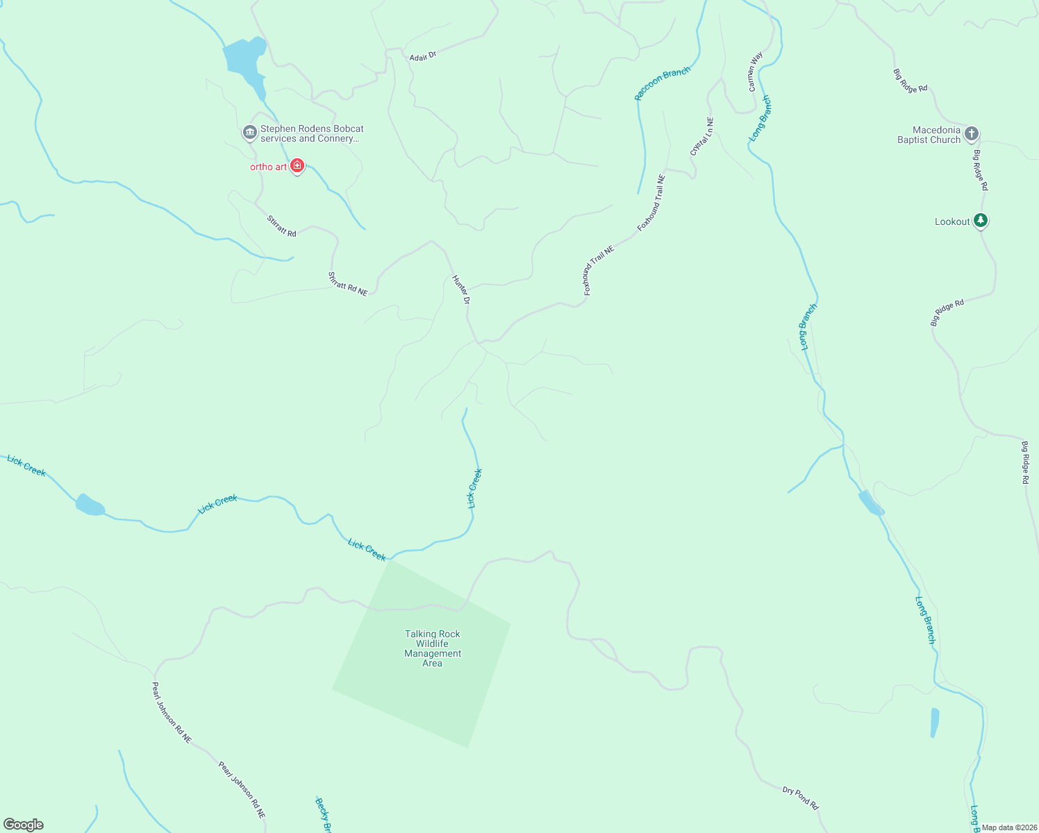 map of restaurants, bars, coffee shops, grocery stores, and more near 1347 Hunter Drive in Ranger