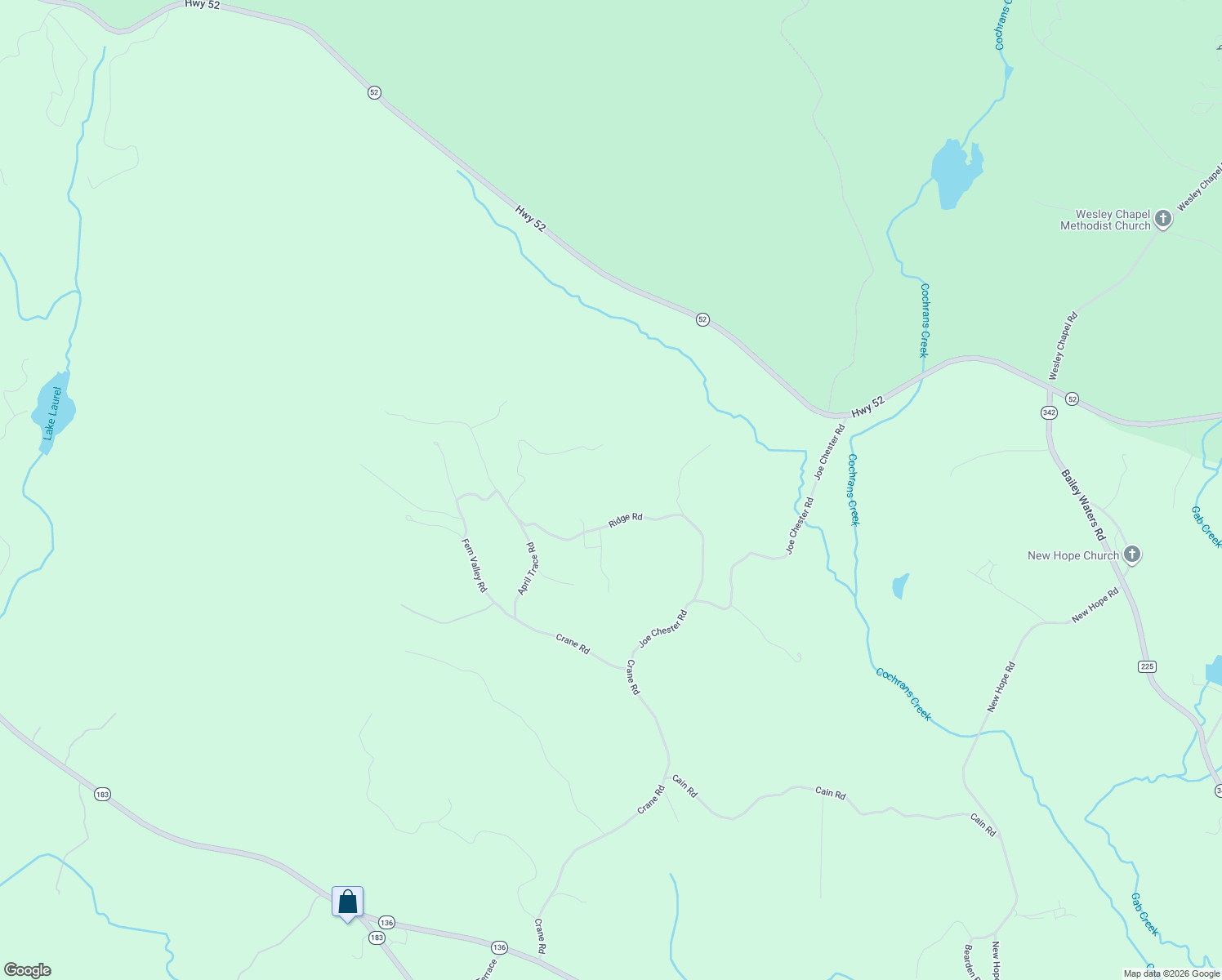 map of restaurants, bars, coffee shops, grocery stores, and more near 462 Ridge Road in Dawsonville
