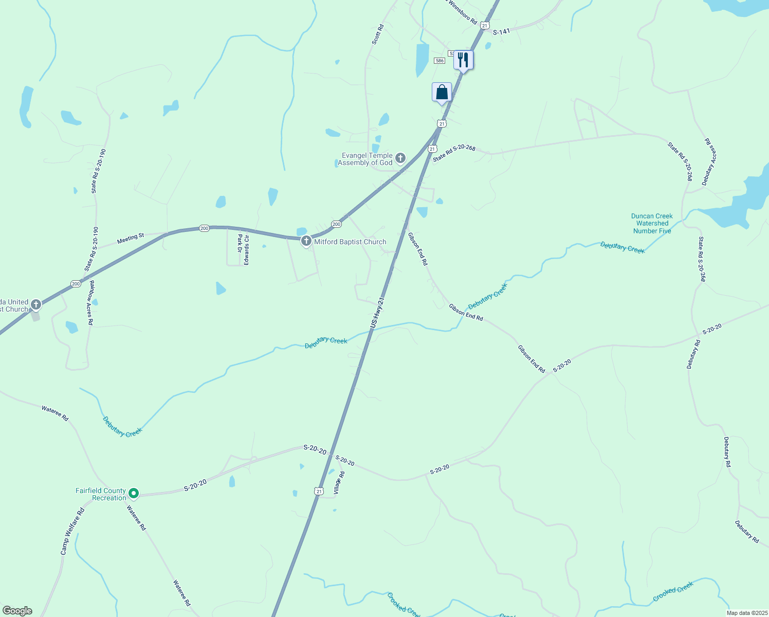 map of restaurants, bars, coffee shops, grocery stores, and more near 15696 U.S. 21 in Great Falls