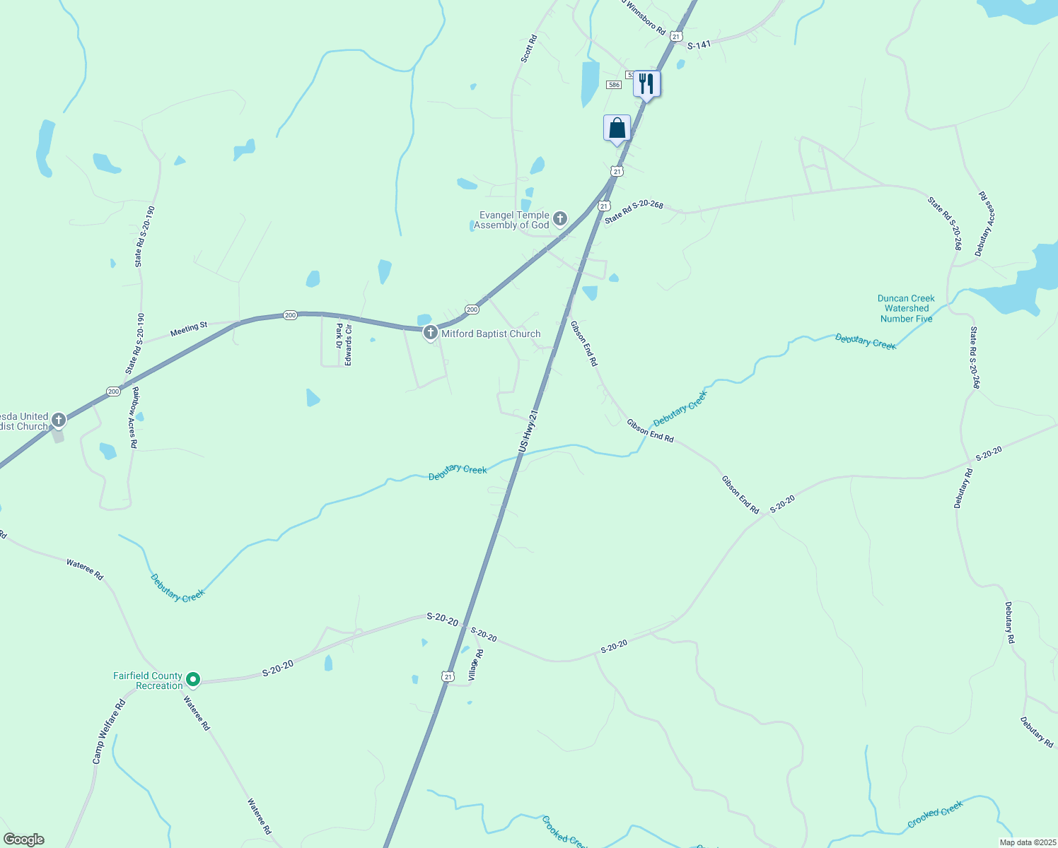 map of restaurants, bars, coffee shops, grocery stores, and more near 15696 U.S. 21 in Great Falls