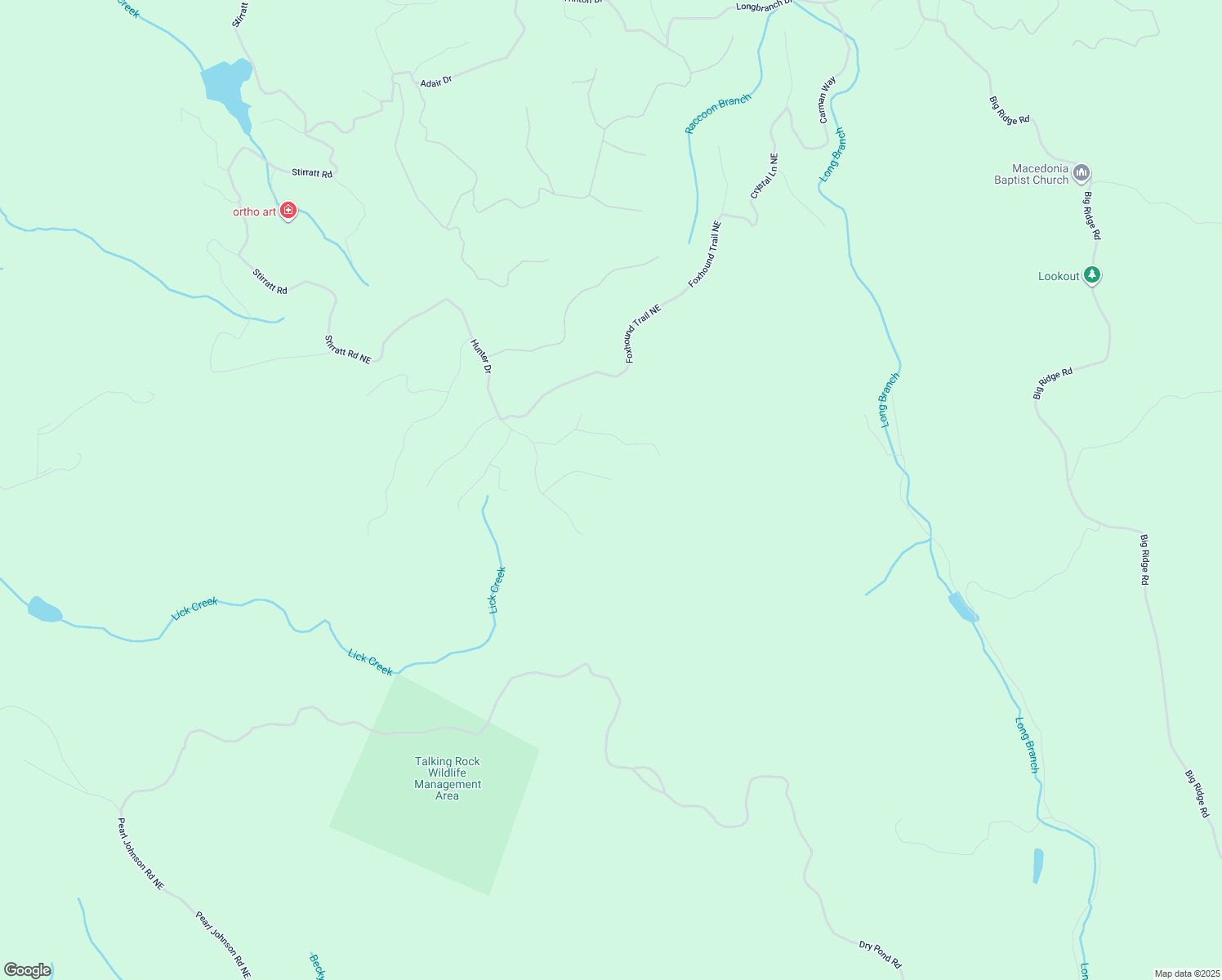 map of restaurants, bars, coffee shops, grocery stores, and more near 1336 Birch Lane in Ranger