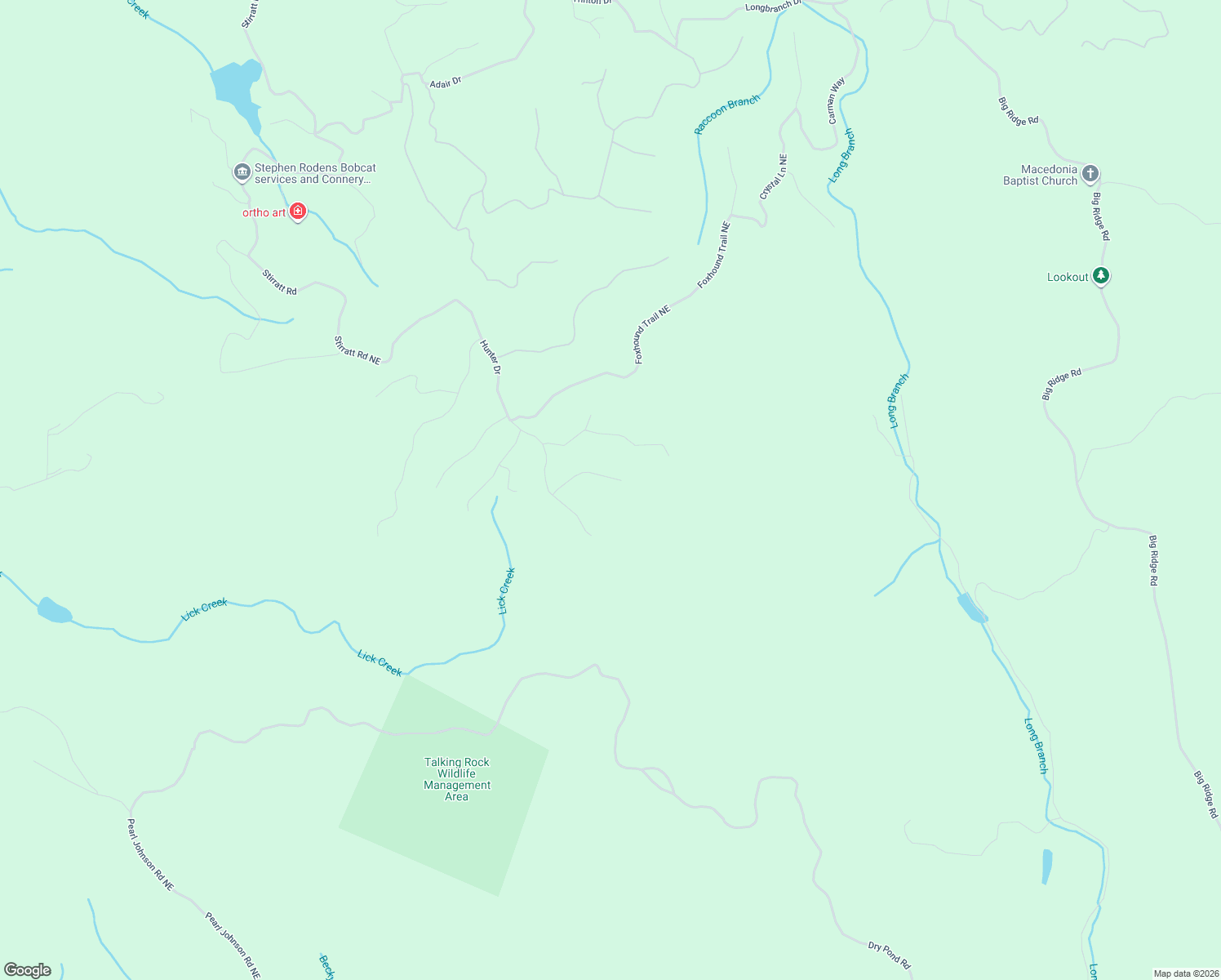 map of restaurants, bars, coffee shops, grocery stores, and more near 1336 Birch Lane in Ranger