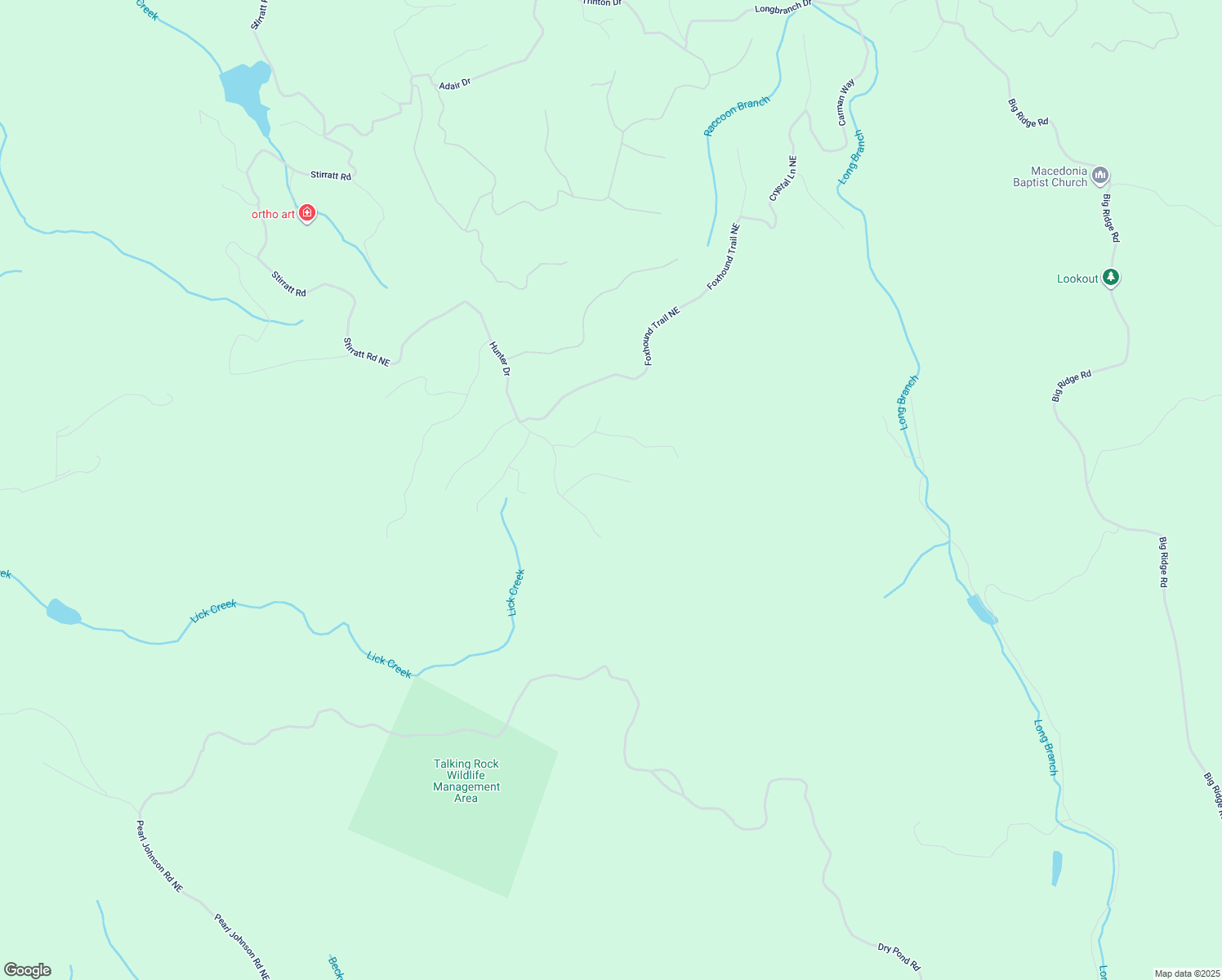 map of restaurants, bars, coffee shops, grocery stores, and more near 1336 Birch Lane in Ranger