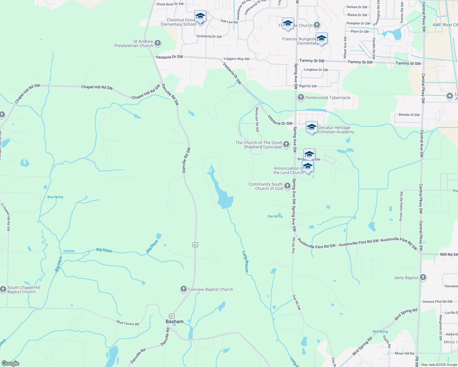 map of restaurants, bars, coffee shops, grocery stores, and more near 1622 Lake Cove Drive in Decatur