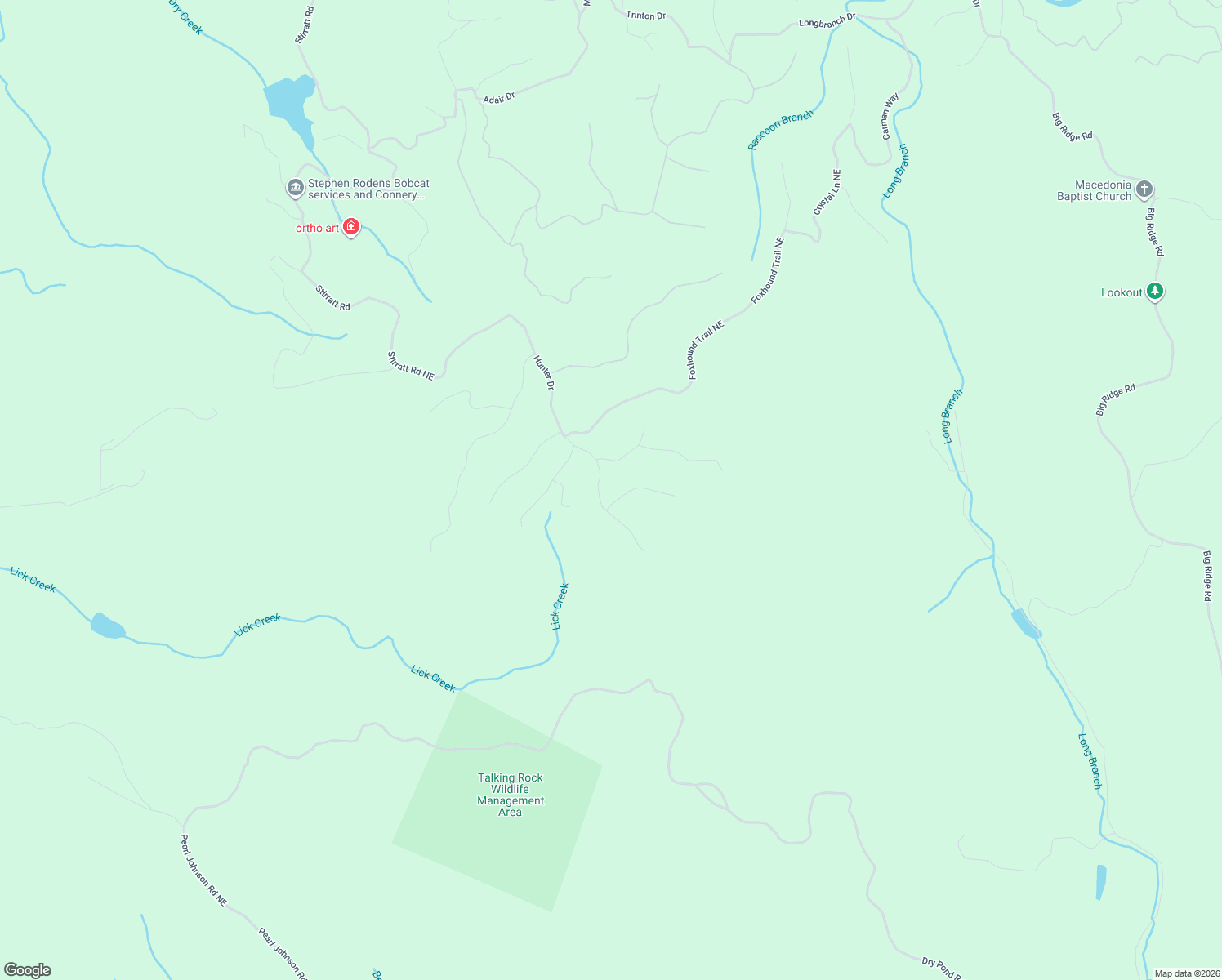 map of restaurants, bars, coffee shops, grocery stores, and more near 1323 Hunter Drive in Ranger