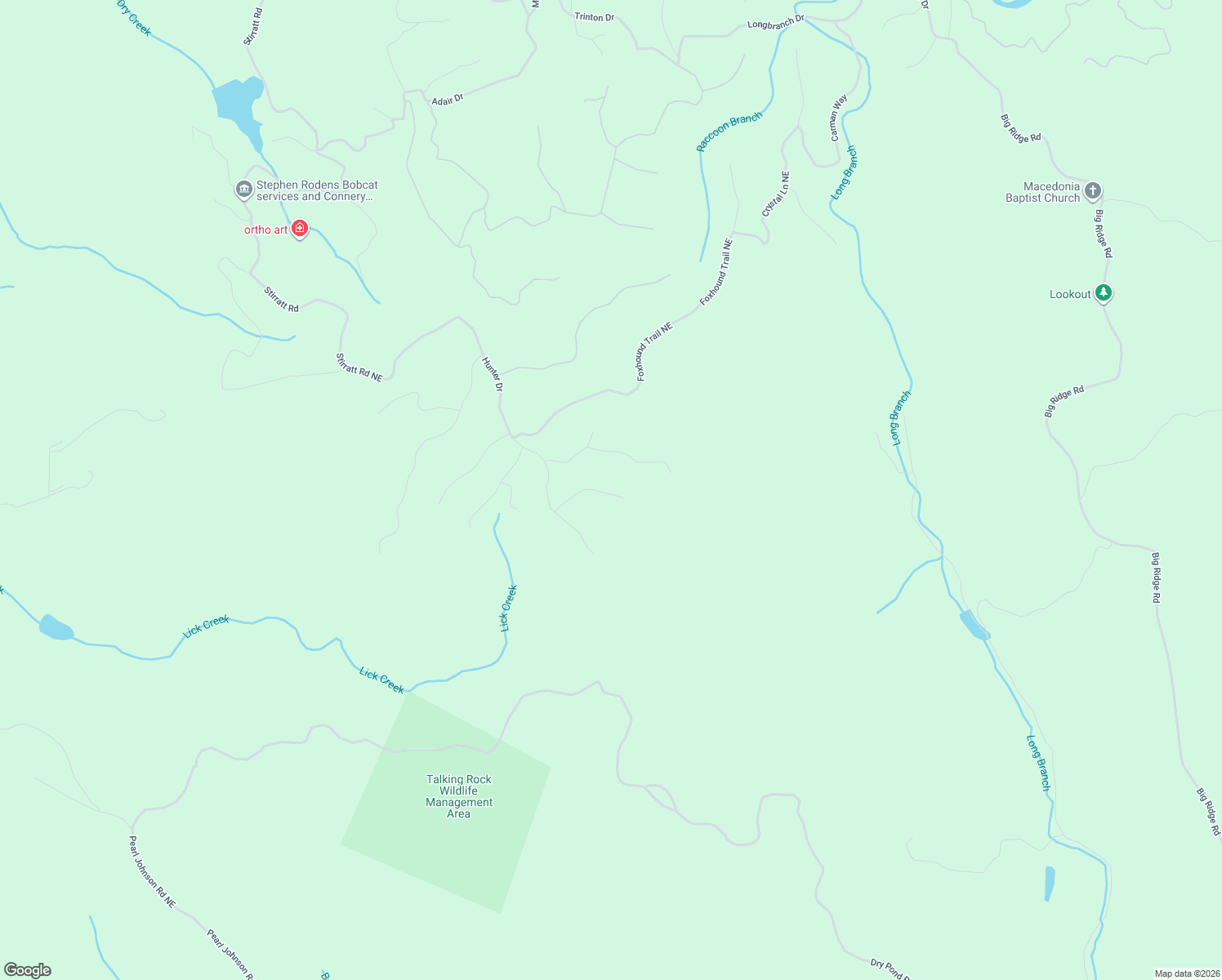 map of restaurants, bars, coffee shops, grocery stores, and more near 1336 Birch Lane in Ranger