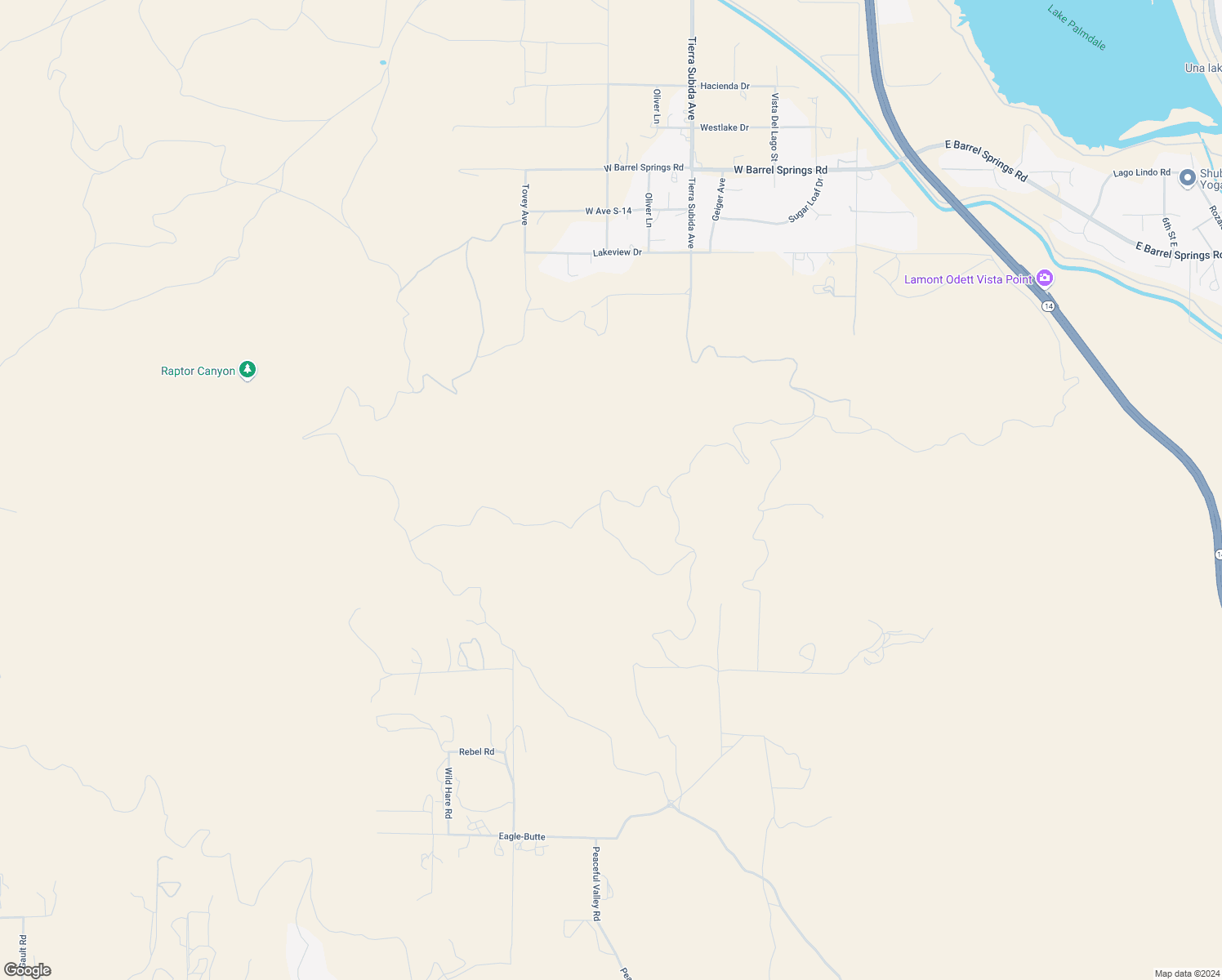 map of restaurants, bars, coffee shops, grocery stores, and more near in Palmdale