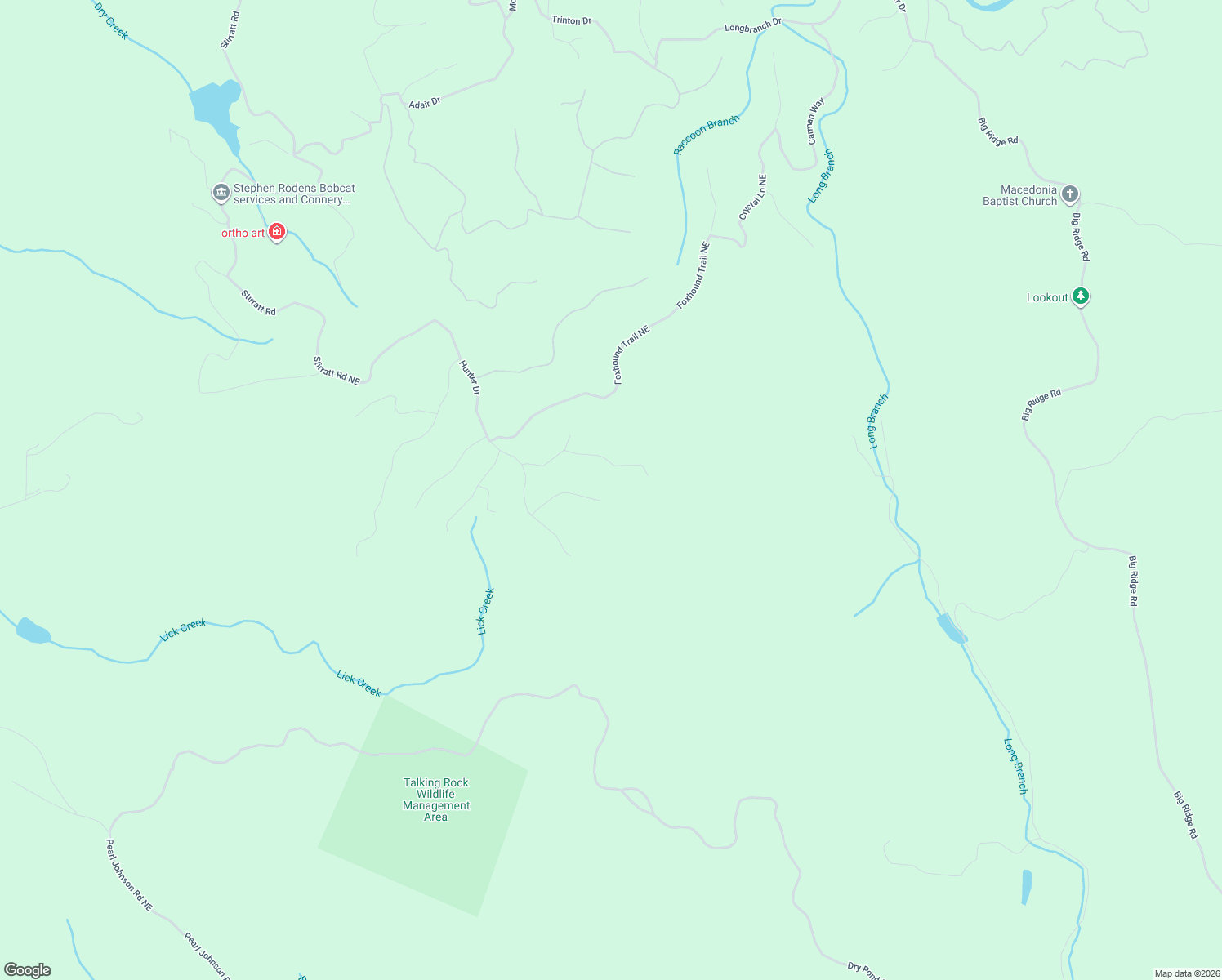 map of restaurants, bars, coffee shops, grocery stores, and more near 1330 Birch Lane in Ranger