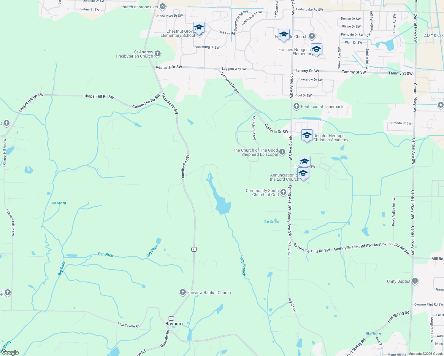 map of restaurants, bars, coffee shops, grocery stores, and more near 1634 Lake Cove Drive in Decatur