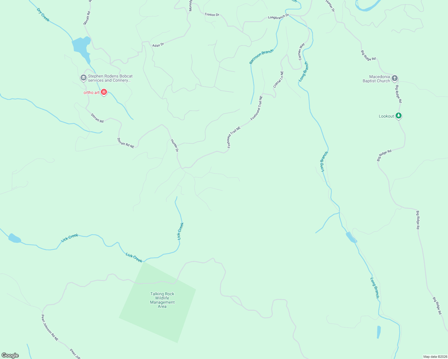 map of restaurants, bars, coffee shops, grocery stores, and more near 1313 Arrow Court in Ranger