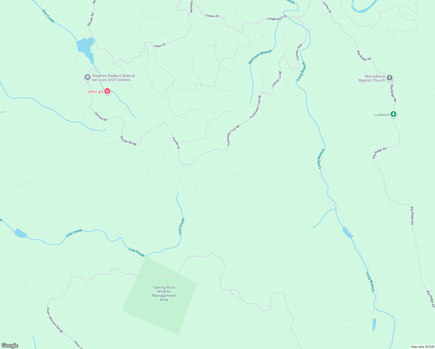 map of restaurants, bars, coffee shops, grocery stores, and more near 1316 Arrow Court in Ranger