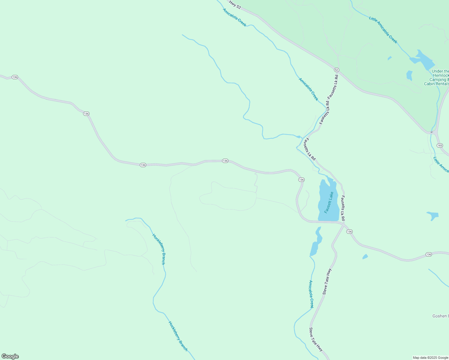 map of restaurants, bars, coffee shops, grocery stores, and more near 308 Smith Circle in Dawsonville