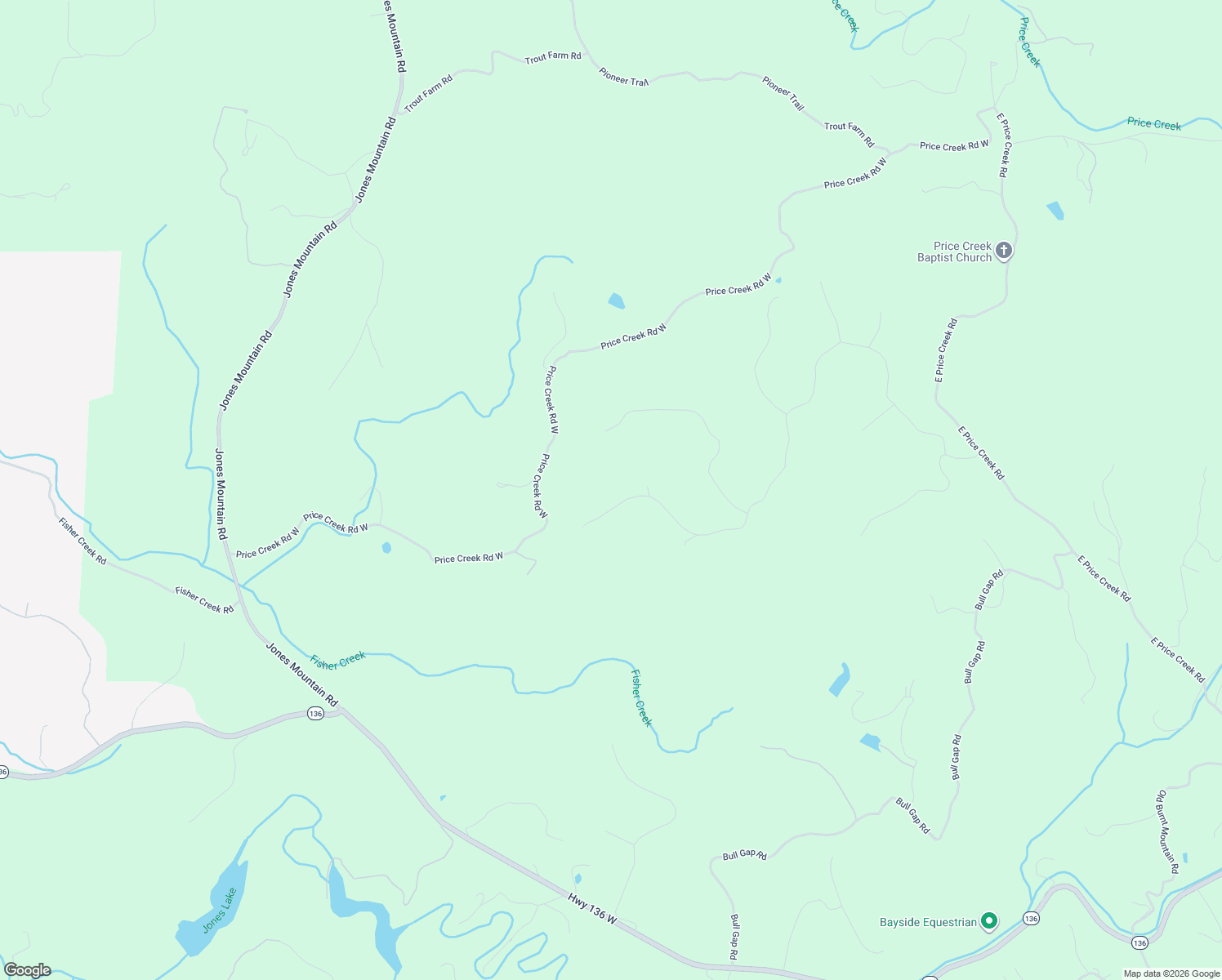map of restaurants, bars, coffee shops, grocery stores, and more near 1670 Outback Road in Jasper