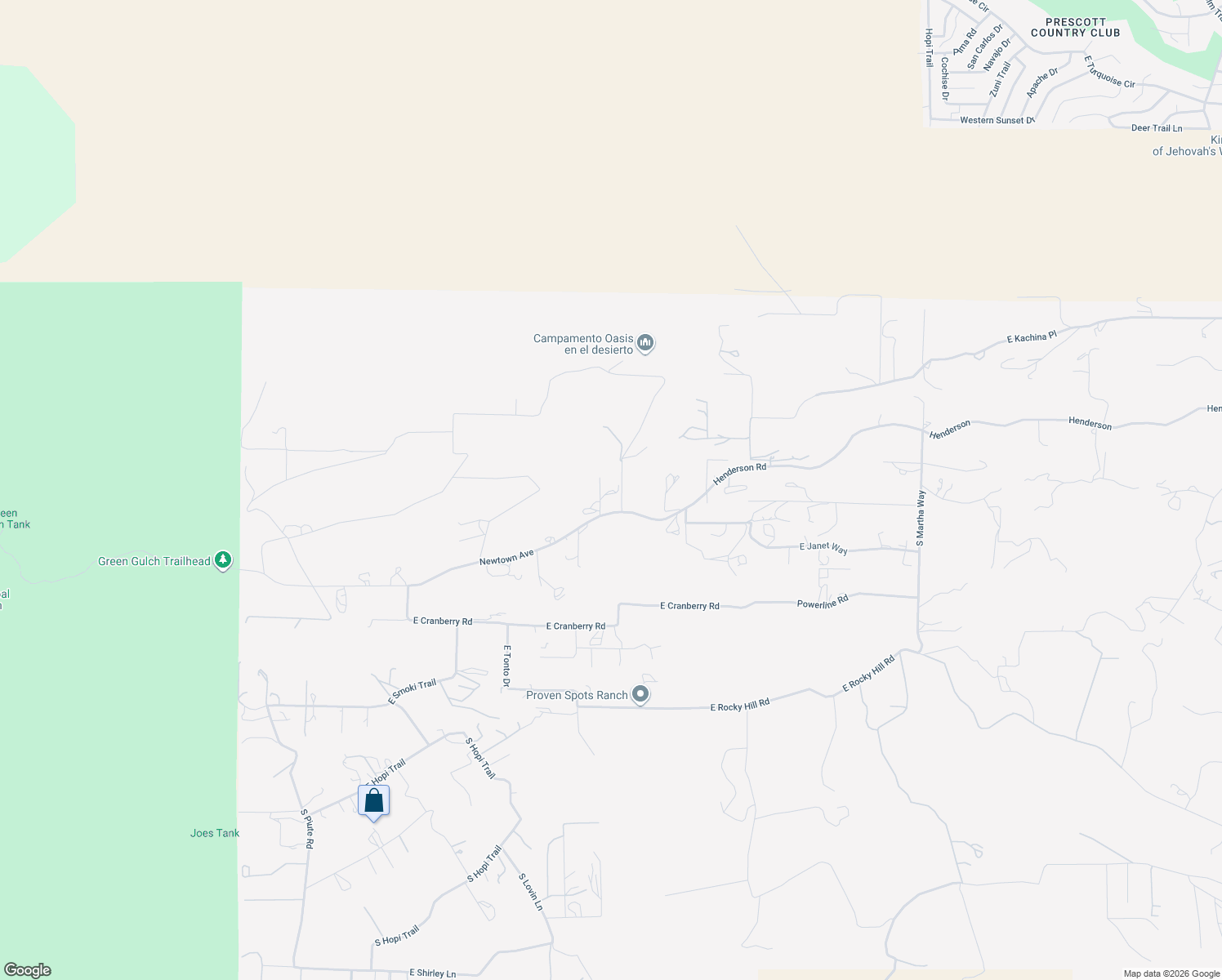 map of restaurants, bars, coffee shops, grocery stores, and more near 625 Clayton in Dewey-Humboldt
